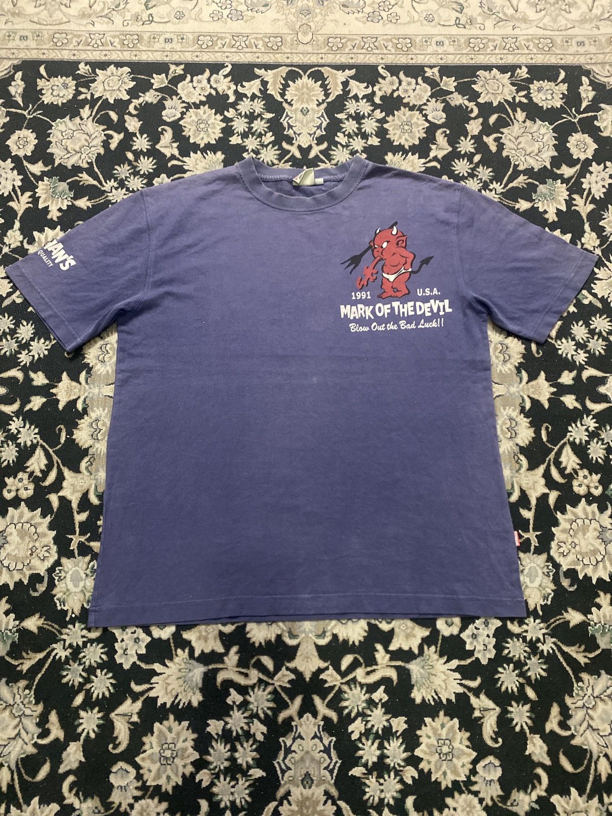 Vintage Vintage Tedman’s Lucky Devil Mark of the Devil 1991 T-Shirt Size US S / EU 44-46 / 1 - 2 Thumbnail