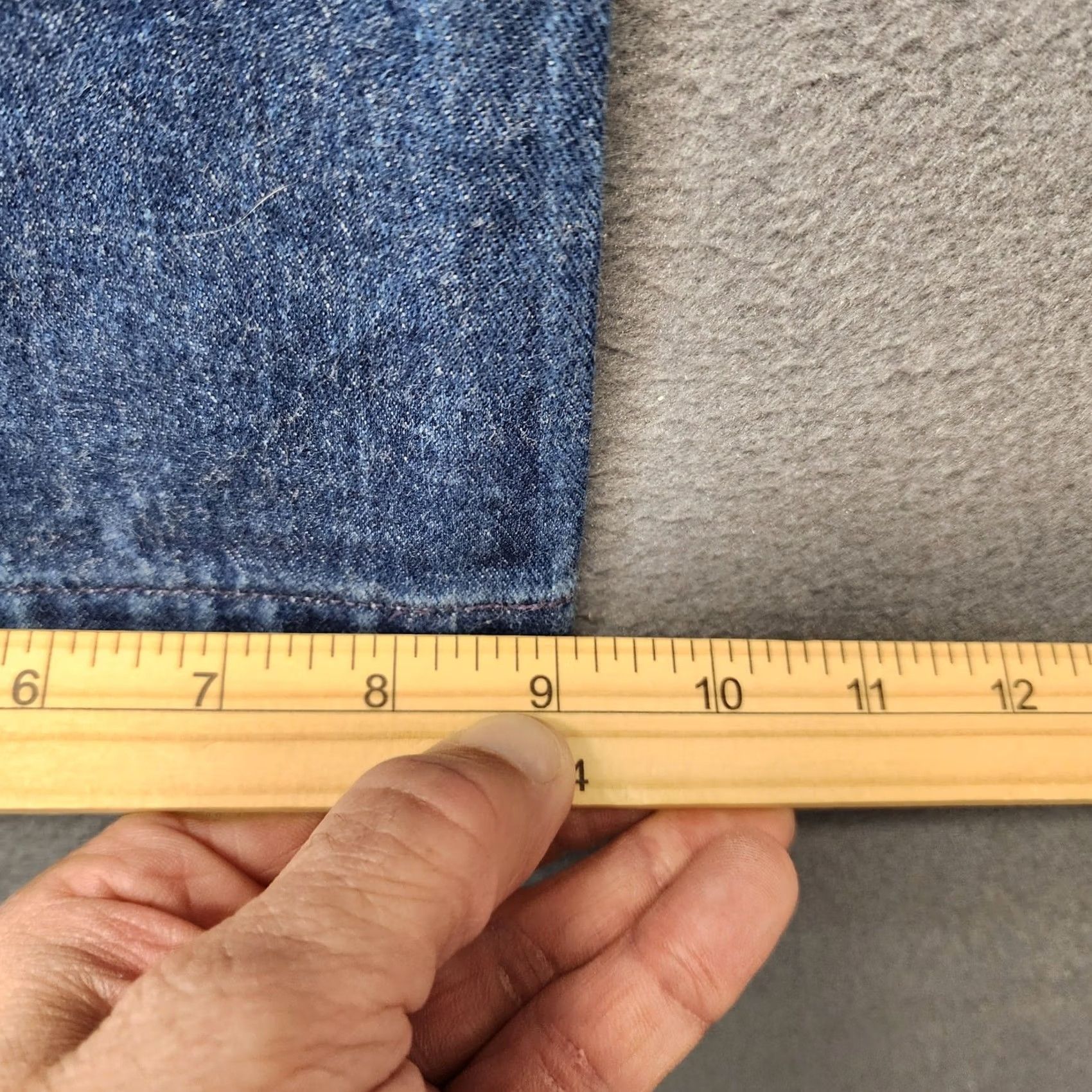 Fruit Of The Loom VINTAGE Fruit of the Loom Jeans 34x29 Blue Denim 80s Tagged Mens 36 Womens 15 Straight Jeans Mens Womens Blue Denim Size 24" / US 00 / IT 34 - 7 Thumbnail
