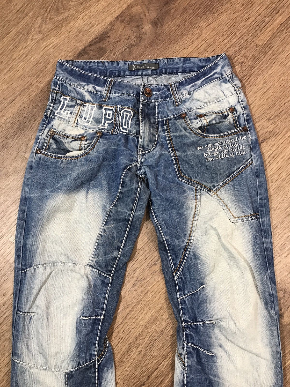 Japanese Brand × Vintage Vintage Distressed K&M Kosmo Lupo Denim Pants Jeans Size US 32 / EU 48 - 3 Thumbnail