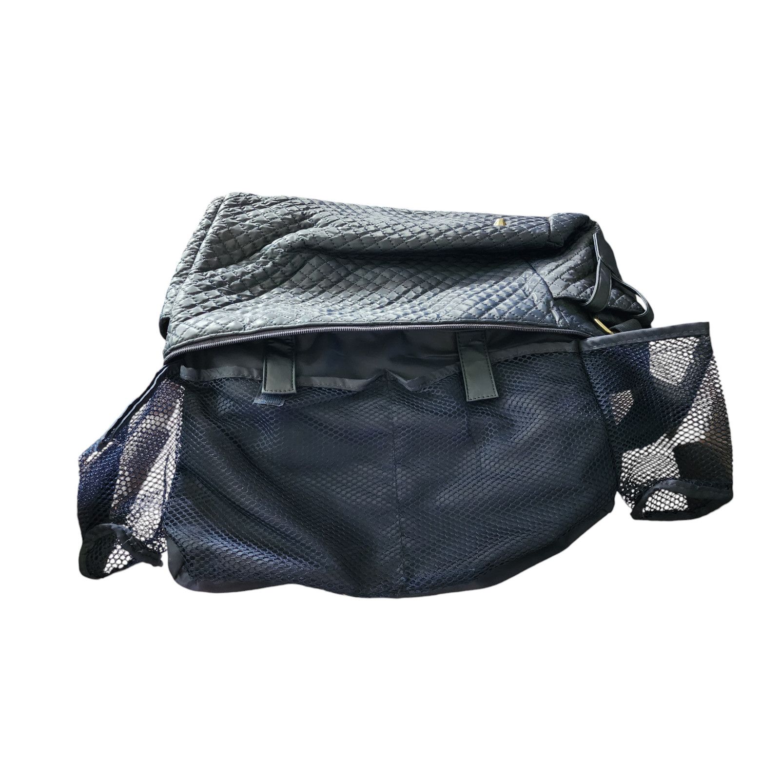 Other Maxx New York navy blue nylon quilted diaper bag weekender Size ONE SIZE - 4 Thumbnail