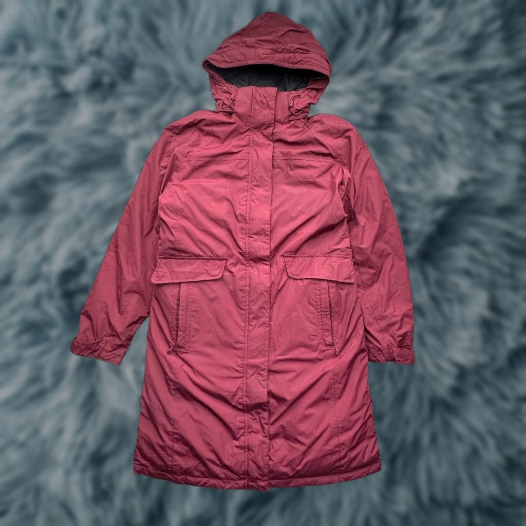 Vintage LL Bean Goose Down Puffer Quilted Long Hooded Coat Womens Small Red Parka Jacket Size S / US 4 / IT 40 - 1 Thumbnail