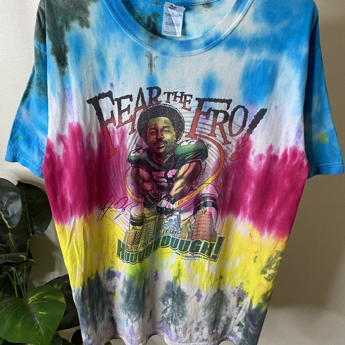 NFL Vintage 2003 Hugh Douglas Philadelphia Eagles Tie Dye Tee Size US L / EU 52-54 / 3 - 2 Thumbnail