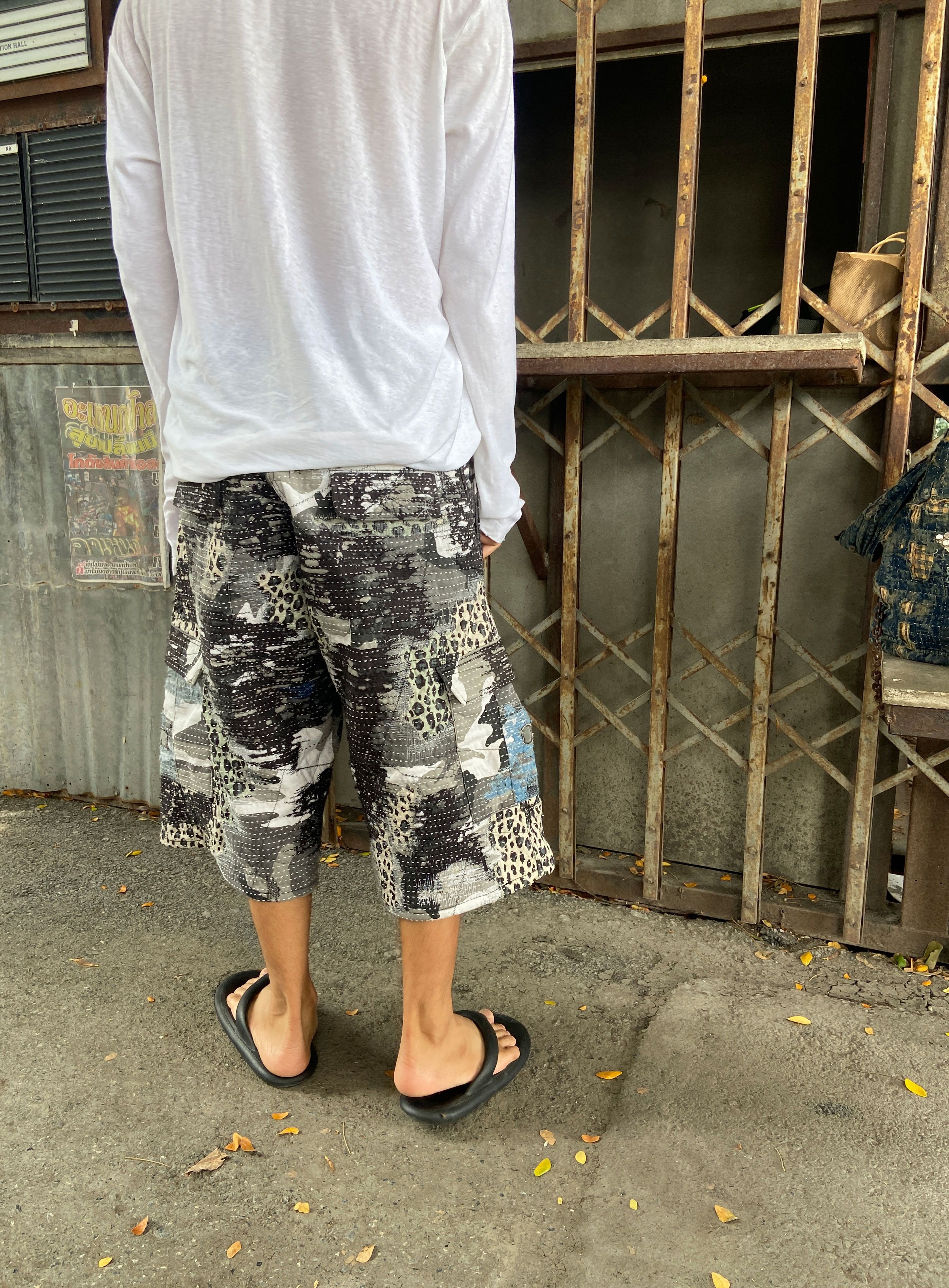 Japanese Brand 1/1 Boro Leopard Camo shorts baggy Size US 34 / EU 50 - 13 Thumbnail