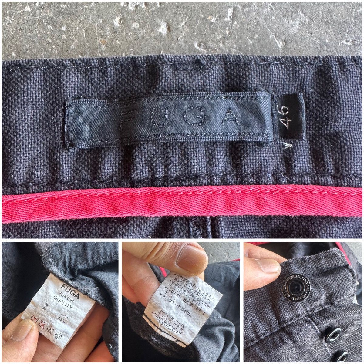 GOSTAR DE FUGA VERY RARE 💥VINTAGE FUGA JEANS CURVE/BANANA LEGS SPIKE PANTS Size US 32 / EU 48 - 18 Thumbnail