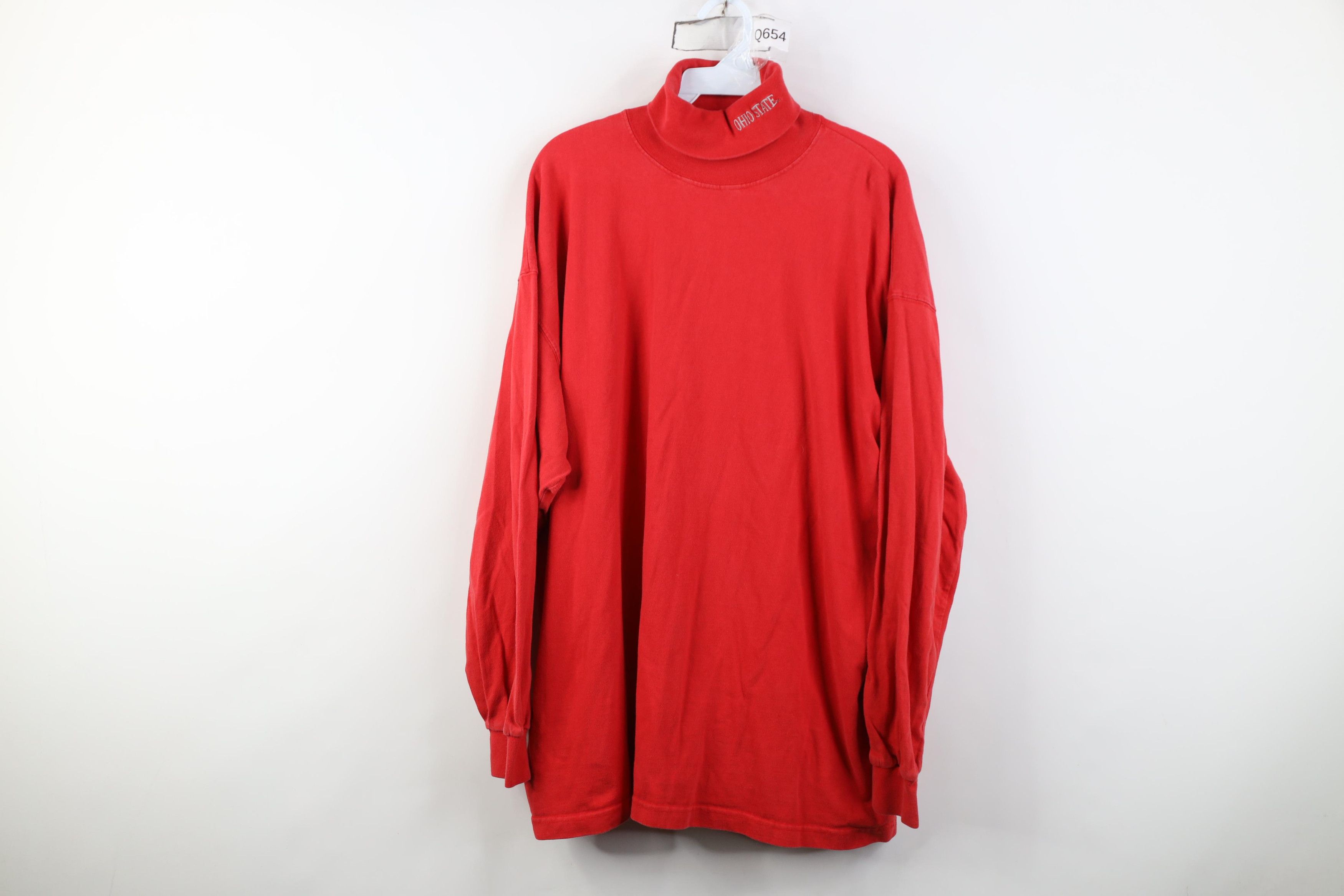 Vintage Vintage 90s Ohio State University Turtleneck T-Shirt Cotton Size US L / EU 52-54 / 3 - 1 Thumbnail