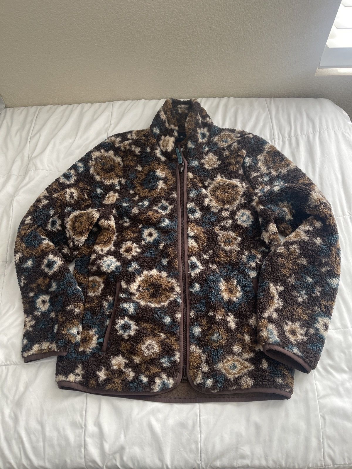 Abercrombie & Fitch Abercrombie & Fitch Pattern Sherpa Full-Zip Jacket Size US S / EU 44-46 / 1 - 3 Thumbnail