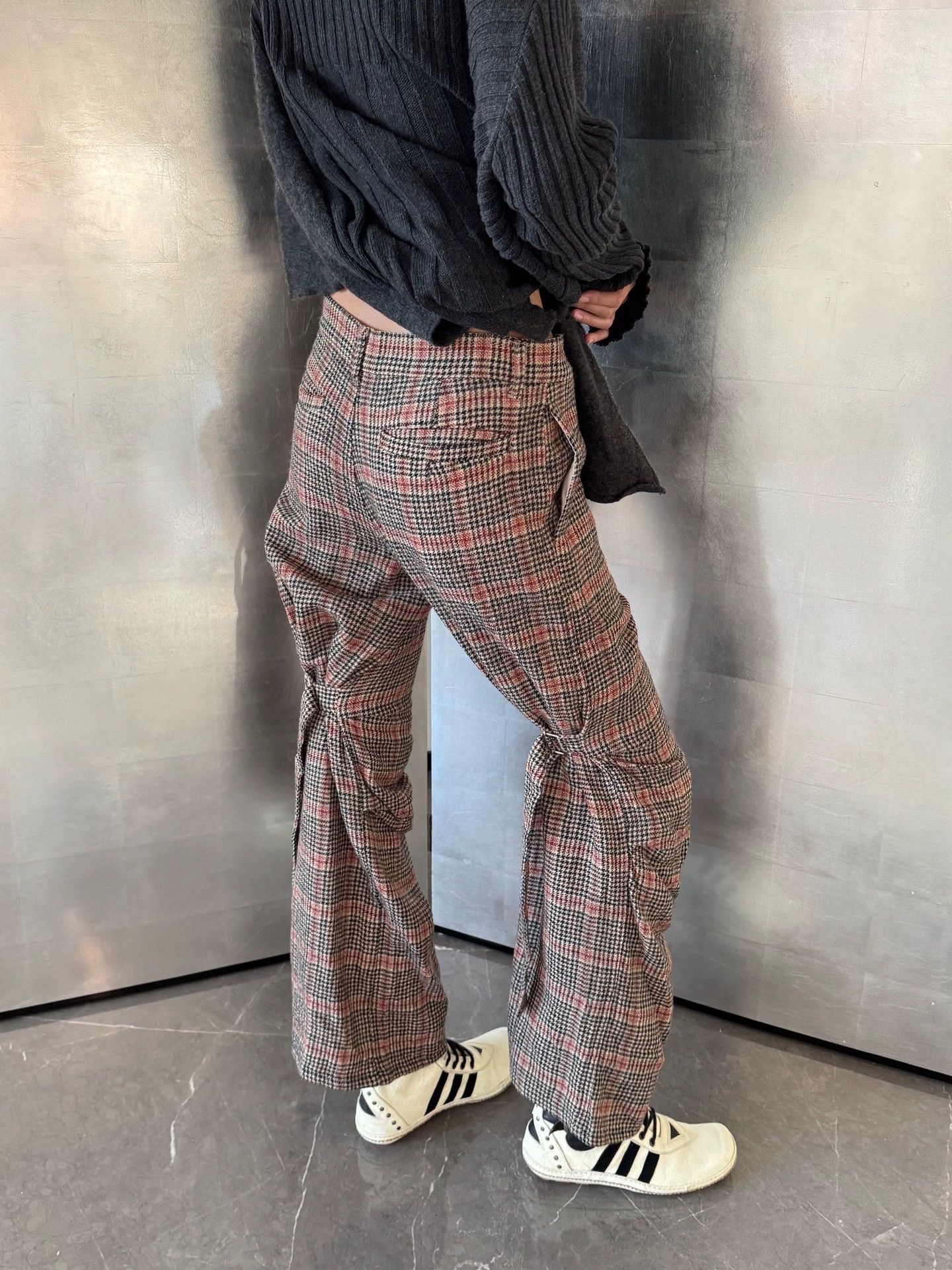 Vintage Vintage Japanese Houndstooth Wool Knee Strap Pants Size M Size 27" / US 4 / IT 40 - 8 Thumbnail