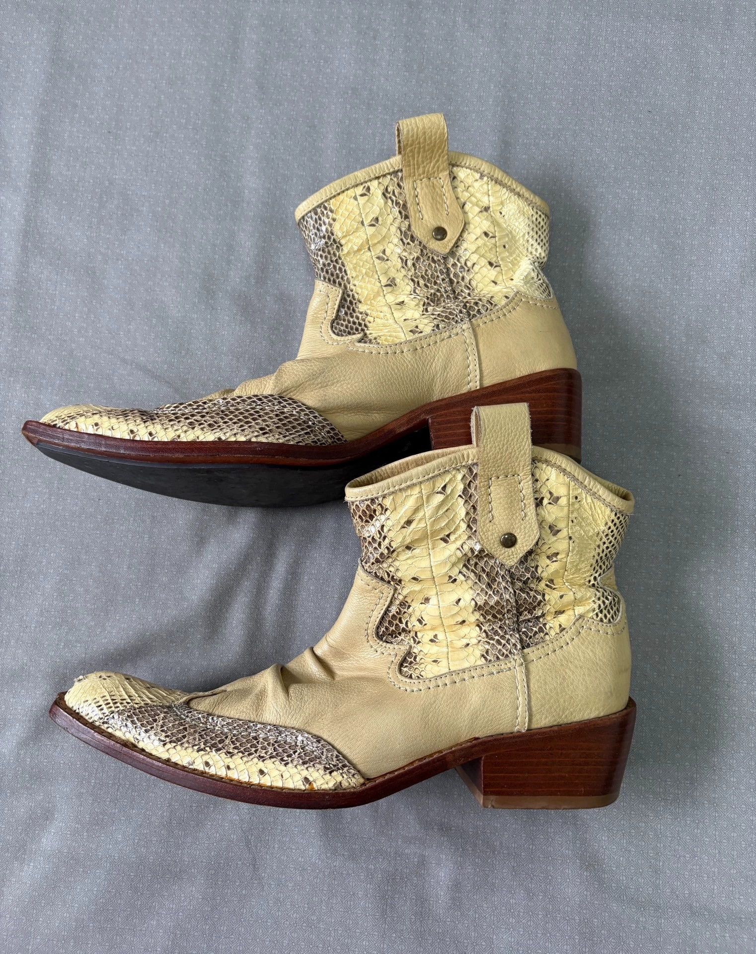 Tornado Mart Tornado Mart Vintage Snake Leather Pleated 255 Boots US7.5-8 Size US 7.5 / EU 40-41 - 2 Thumbnail
