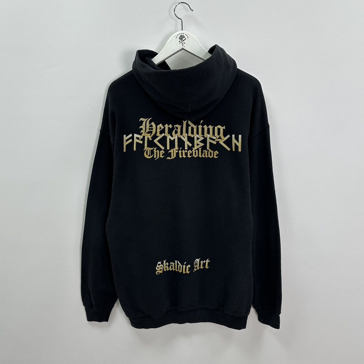 Band Tees Vintage 00s Falkenbach Heralding The Fireblade rock hoodie Size US XL / EU 56 / 4 - 2 Thumbnail
