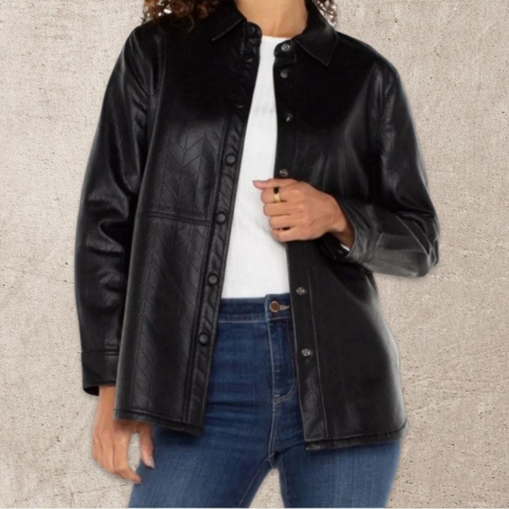 Other Liverpool Faux Leather Jacket NWT Size M / US 6-8 / IT 42-44 - 1 Thumbnail