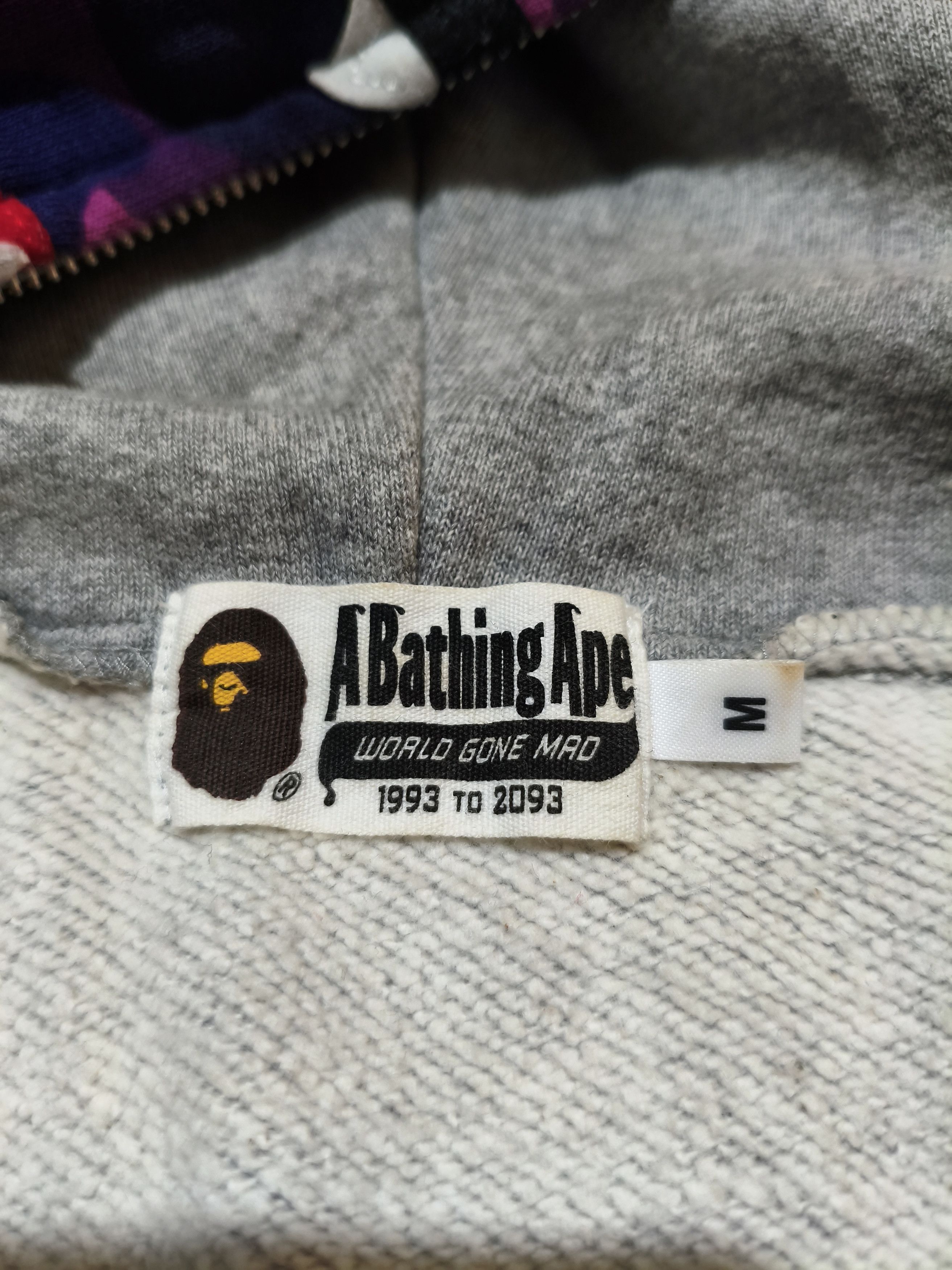 Bape Bape Grey X purple Camo shark full zip hoodie Size US M / EU 48-50 / 2 - 5 Thumbnail