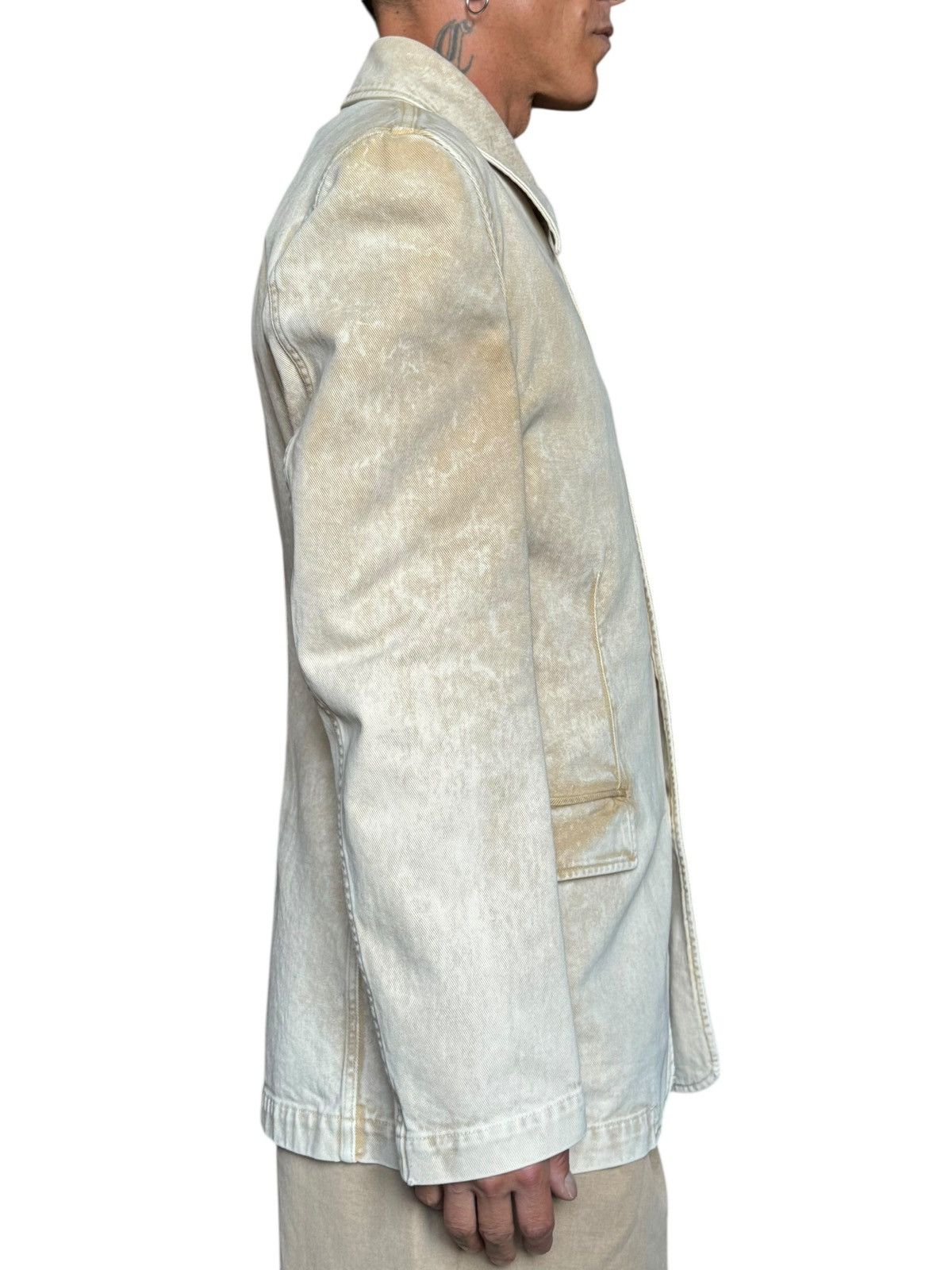 Versace Versace Beige Faded Denim Jacket with Medusa Buttons – M Size US M / EU 48-50 / 2 - 4 Thumbnail