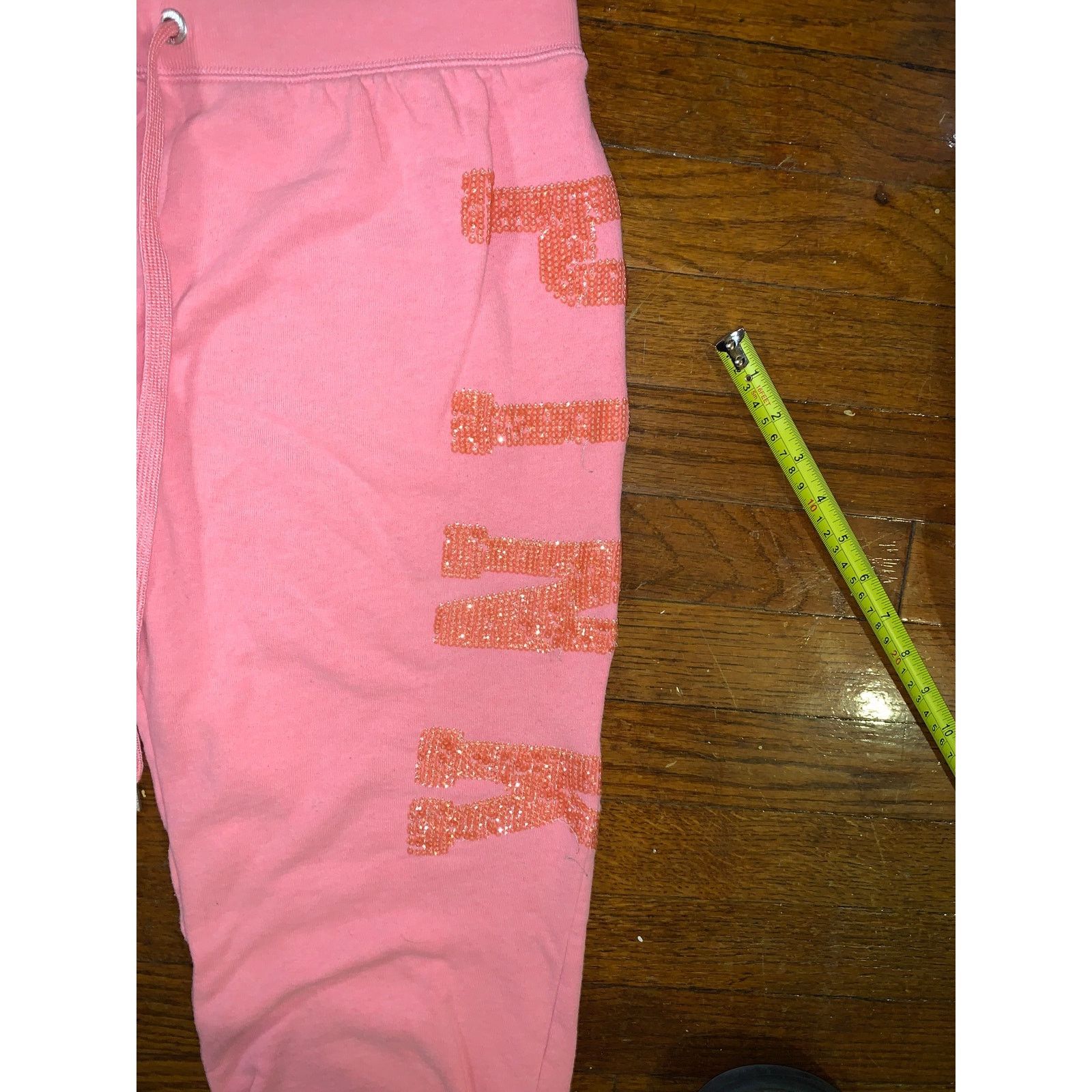 Pink × Victoria's Secret × Vintage VTG Victoria's Secret PINK Flare Sweatpants Y2K Pink Large Size 31" - 6 Thumbnail
