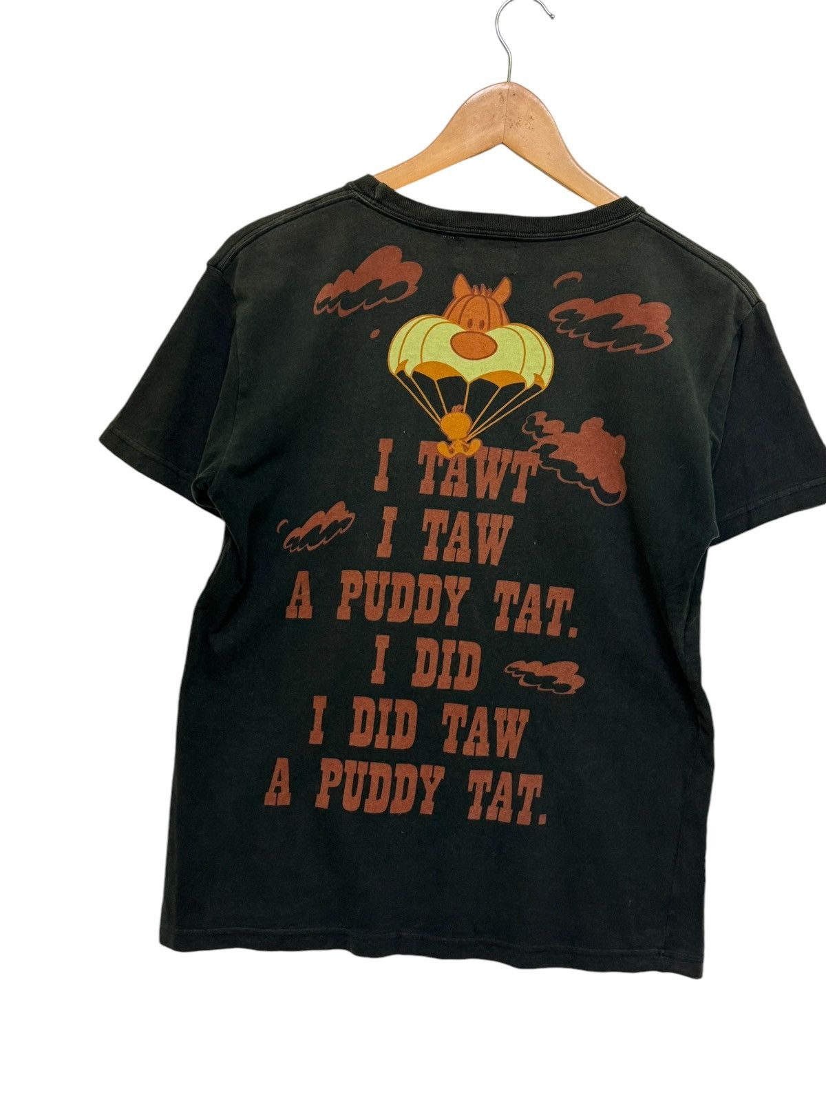Vintage Looney Tunes Tweety and Friends Big Logo Poem Faded Tee Size US XS / EU 42 / 0 - 7 Thumbnail