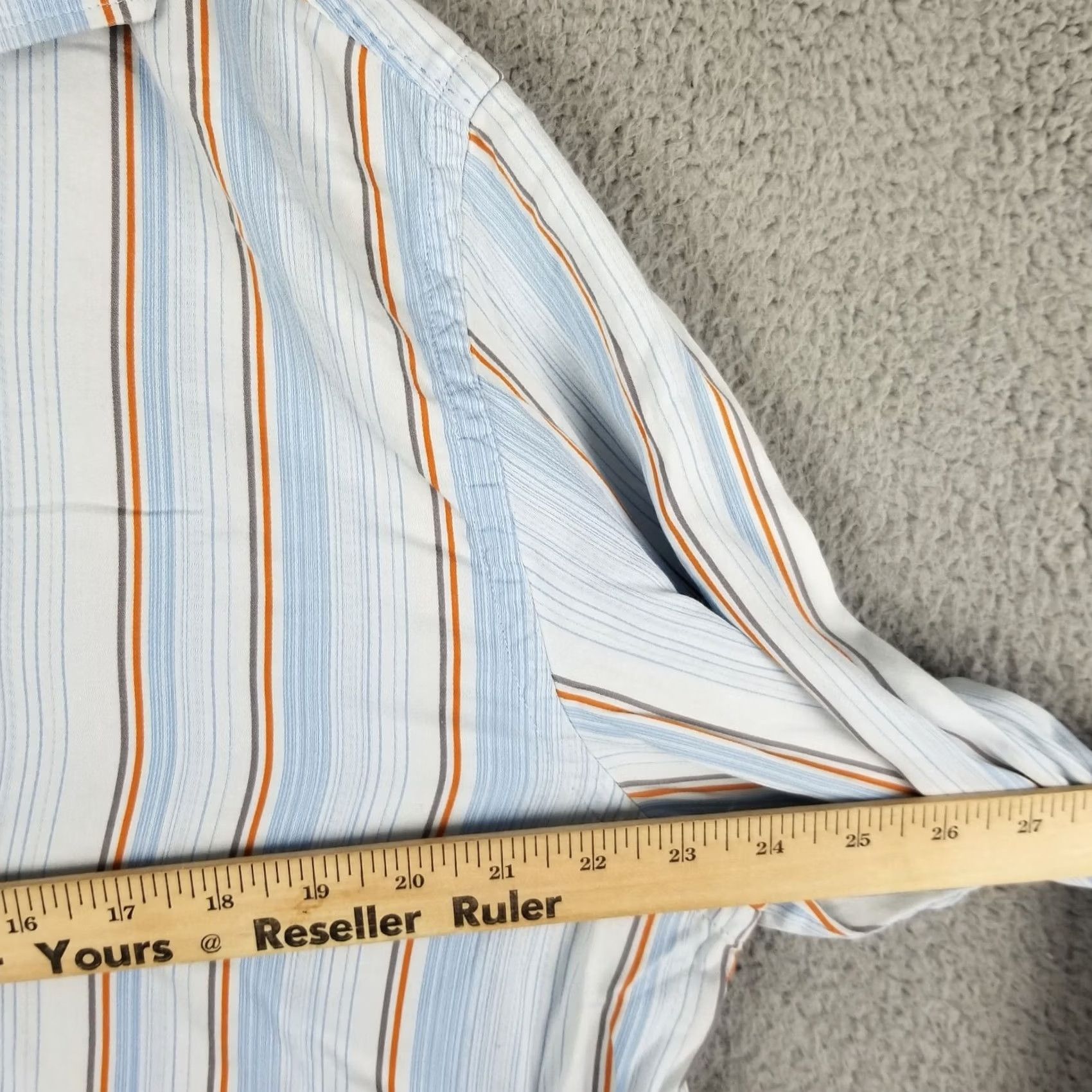Tommy Bahama Tommy Bahama Genova Stripe Ocean Deep Long Sleeve Shirt Men XL Multicolor Button-Down Collared Shirt Size US XL / EU 56 / 4 - 6 Thumbnail