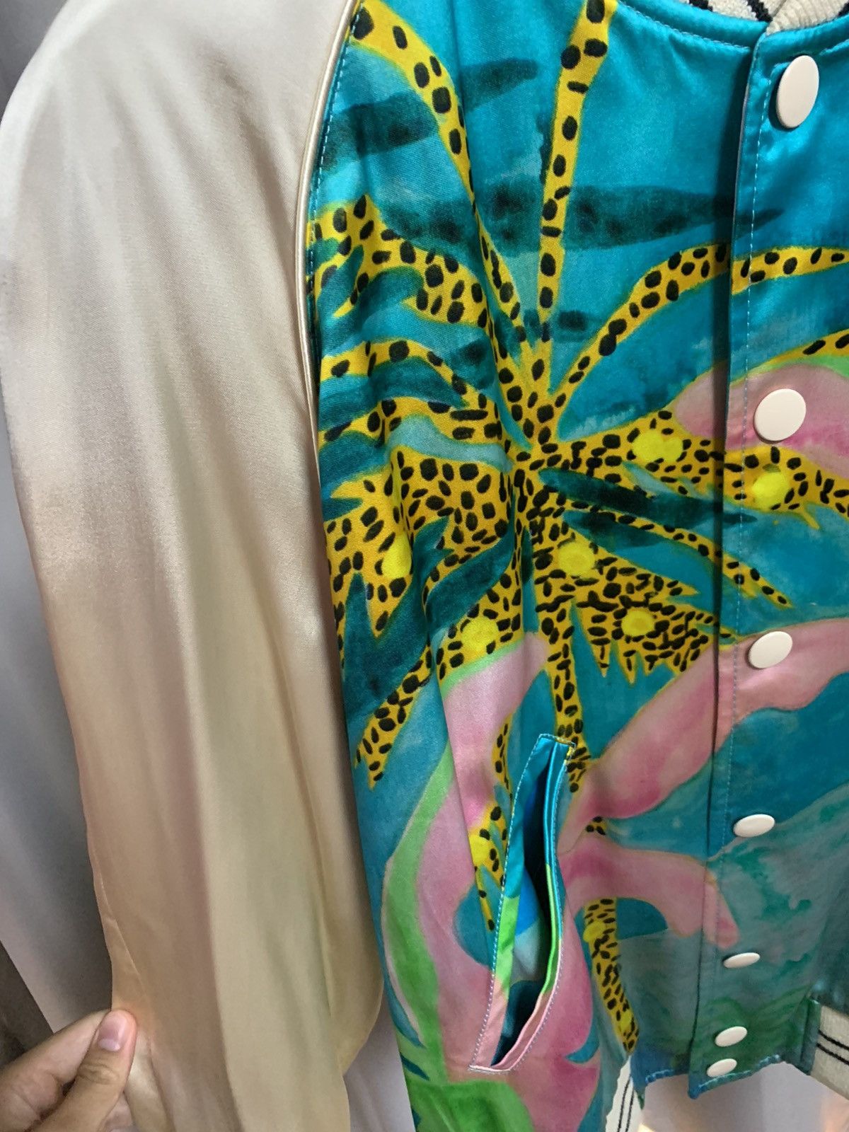 Celine Celine 2021SS Palm tree Satin jacket Size US S / EU 44-46 / 1 - 2 Thumbnail