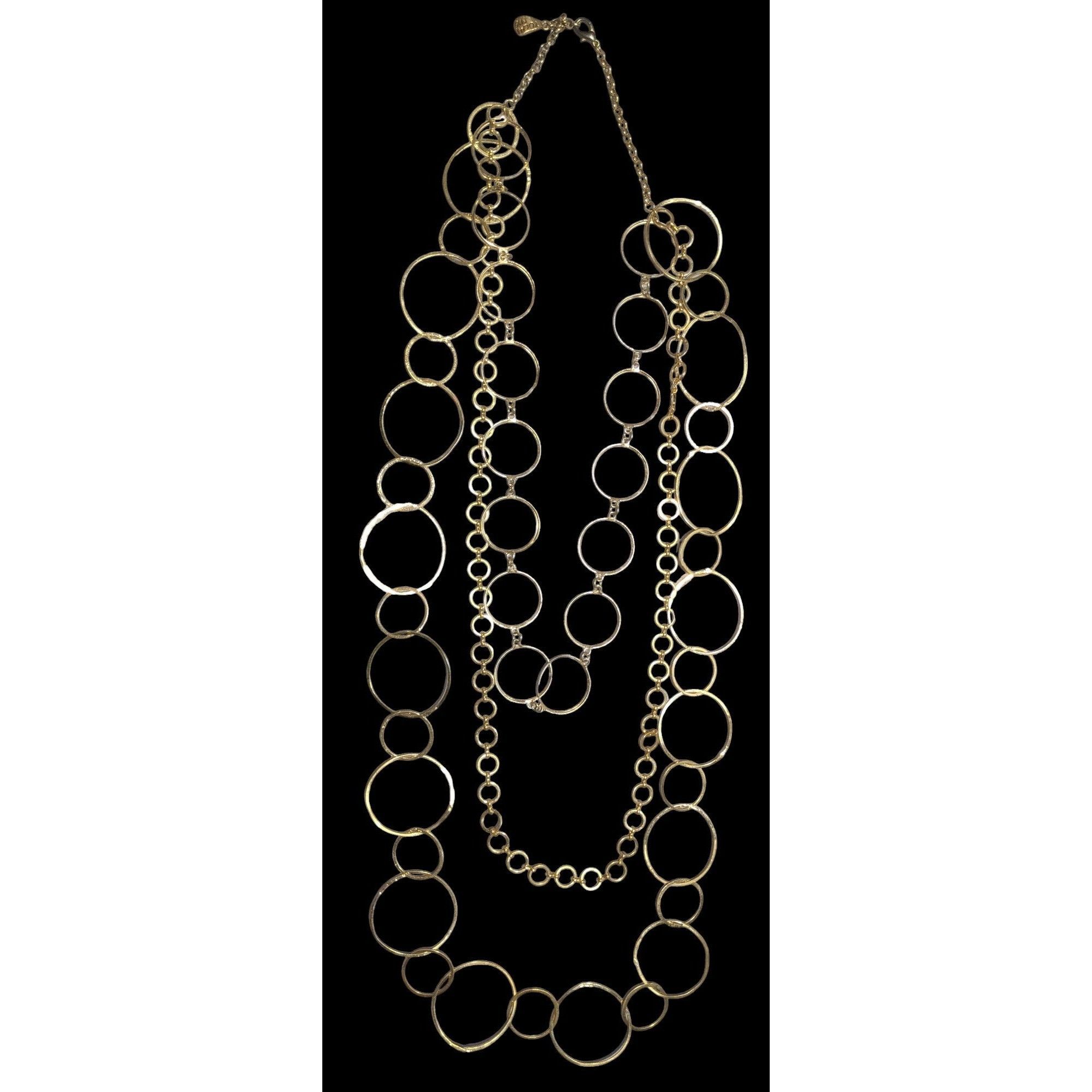 Other Yochi NY Multilayer Gold Ring Statement Necklace Size ONE SIZE - 1 Thumbnail