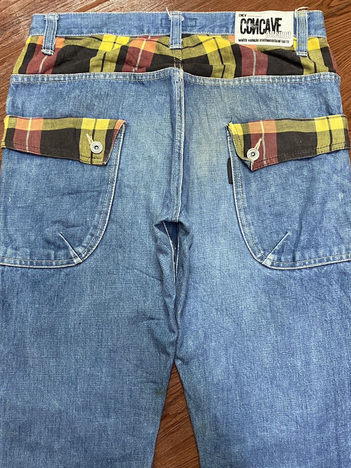 Japanese Brand Vintage Japanese Brands Checker Pocket Loose Jeans Size US 32 / EU 48 - 4 Thumbnail