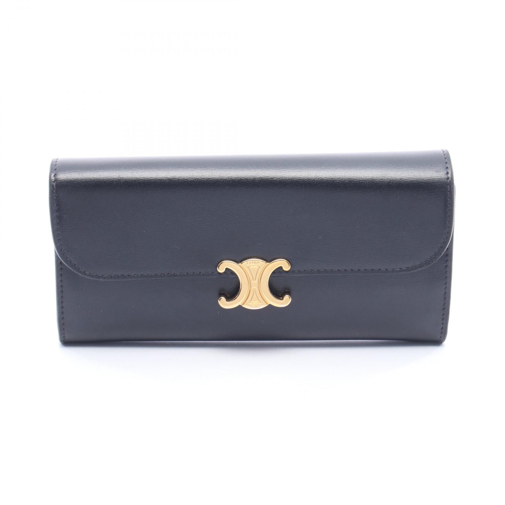 Celine Celine Celine Large Wallet Triomphe Long Wallet Leather Long Wallet 10E313DPV38NO DUTY FREE for USA Size ONE SIZE - 1 Thumbnail