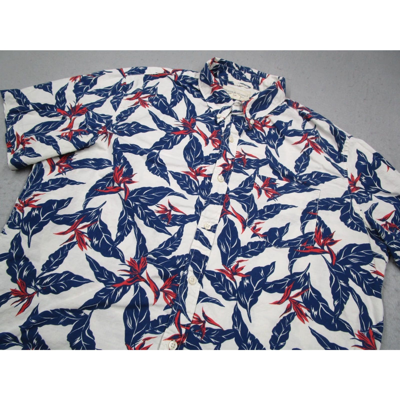 Ralph Lauren Ralph Lauren Denim Supply Shirt Mens XL Blue Button Up Hawaiian Tiki Size US XL / EU 56 / 4 - 2 Thumbnail