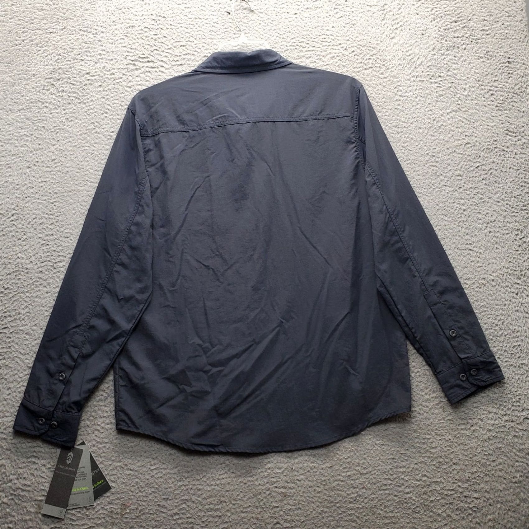 Free Country Free Country Shirt Mens Size M Button Up Gray Chest Pocket Long Sleeve Crew Collared Outdoor Casual Size US M / EU 48-50 / 2 - 2 Thumbnail