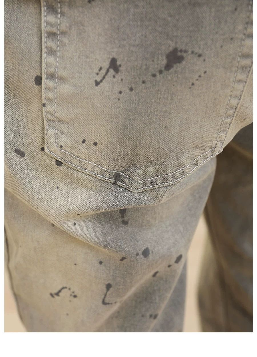 Jean × Vintage washed faded paint punk grunge bootcut jeans Size US 32 / EU 48 - 6 Thumbnail