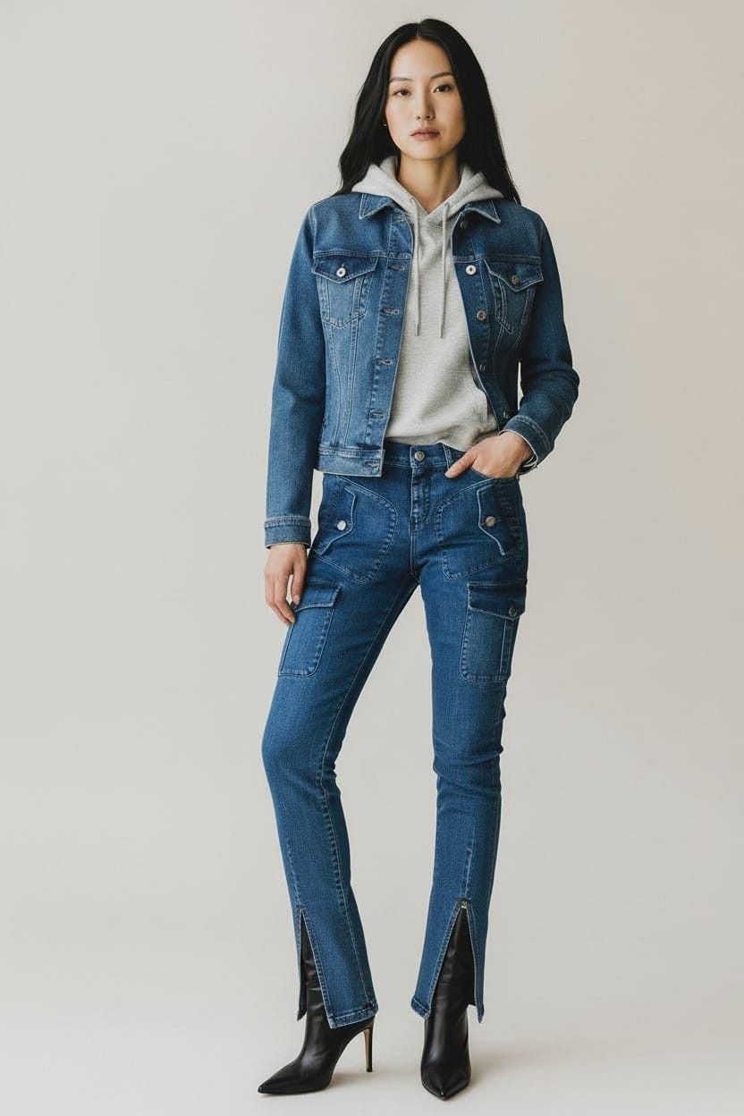 Prada PRADA denim cargo pants blending BEAUTIFUL-FASHIONELLA Size 25" / US 0 / IT 36 - 1 Thumbnail