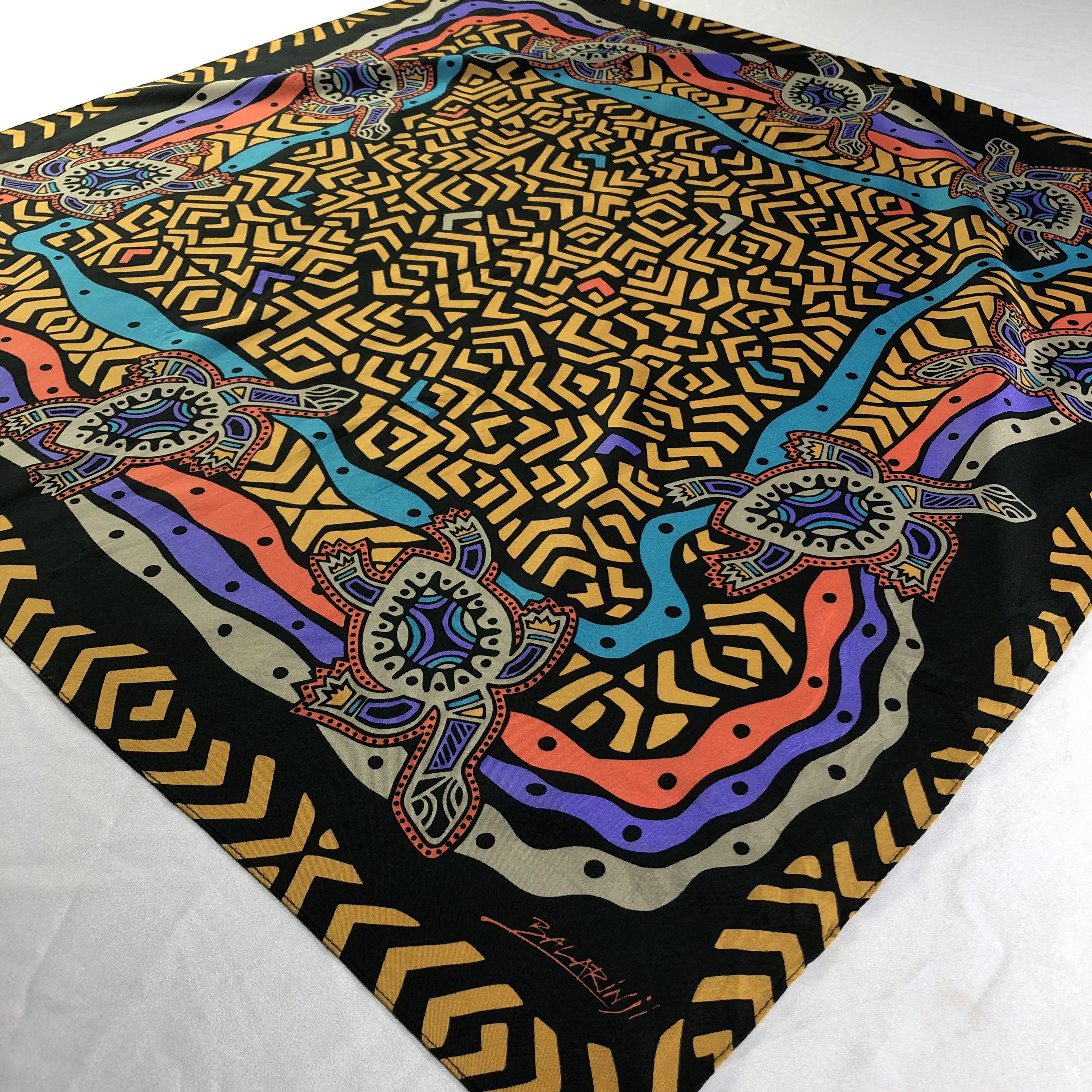 Vintage Vintage Balarinji Silk Scarf Size ONE SIZE - 4 Thumbnail