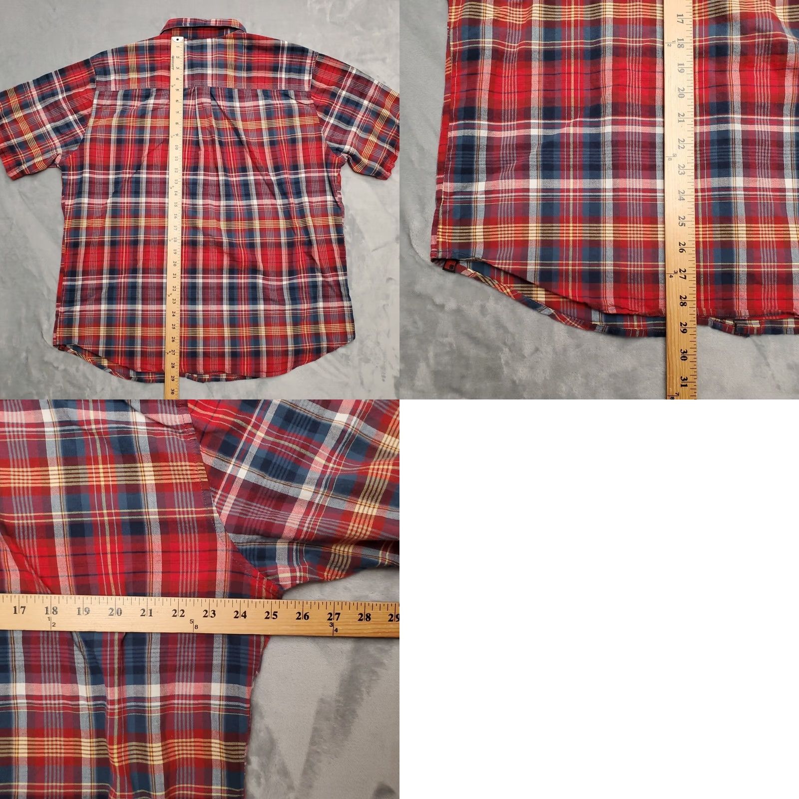 Vintage Woolrich Shirt Men XL Blue Red Plaid Cotton Short Sleeve Outdoor Casual Size US XL / EU 56 / 4 - 8 Thumbnail