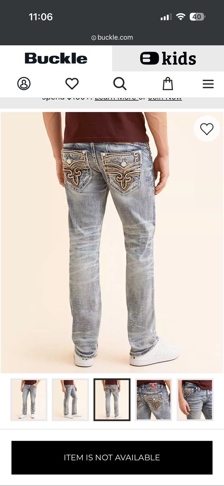 Rock Revival Rock Revival Jeroni Slim Straight Jeans Size US 36 / EU 52 - 4 Thumbnail