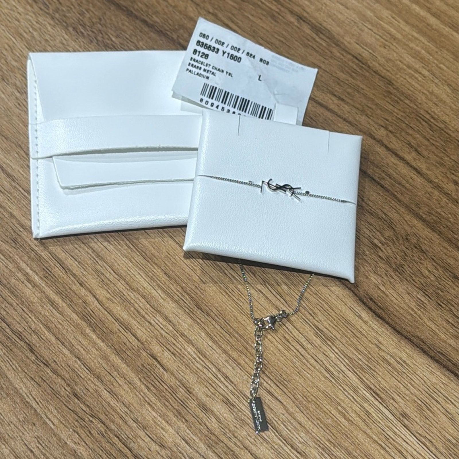 Yves Saint Laurent Silver Cassandre charm YSL bracelet Size ONE SIZE - 2 Thumbnail