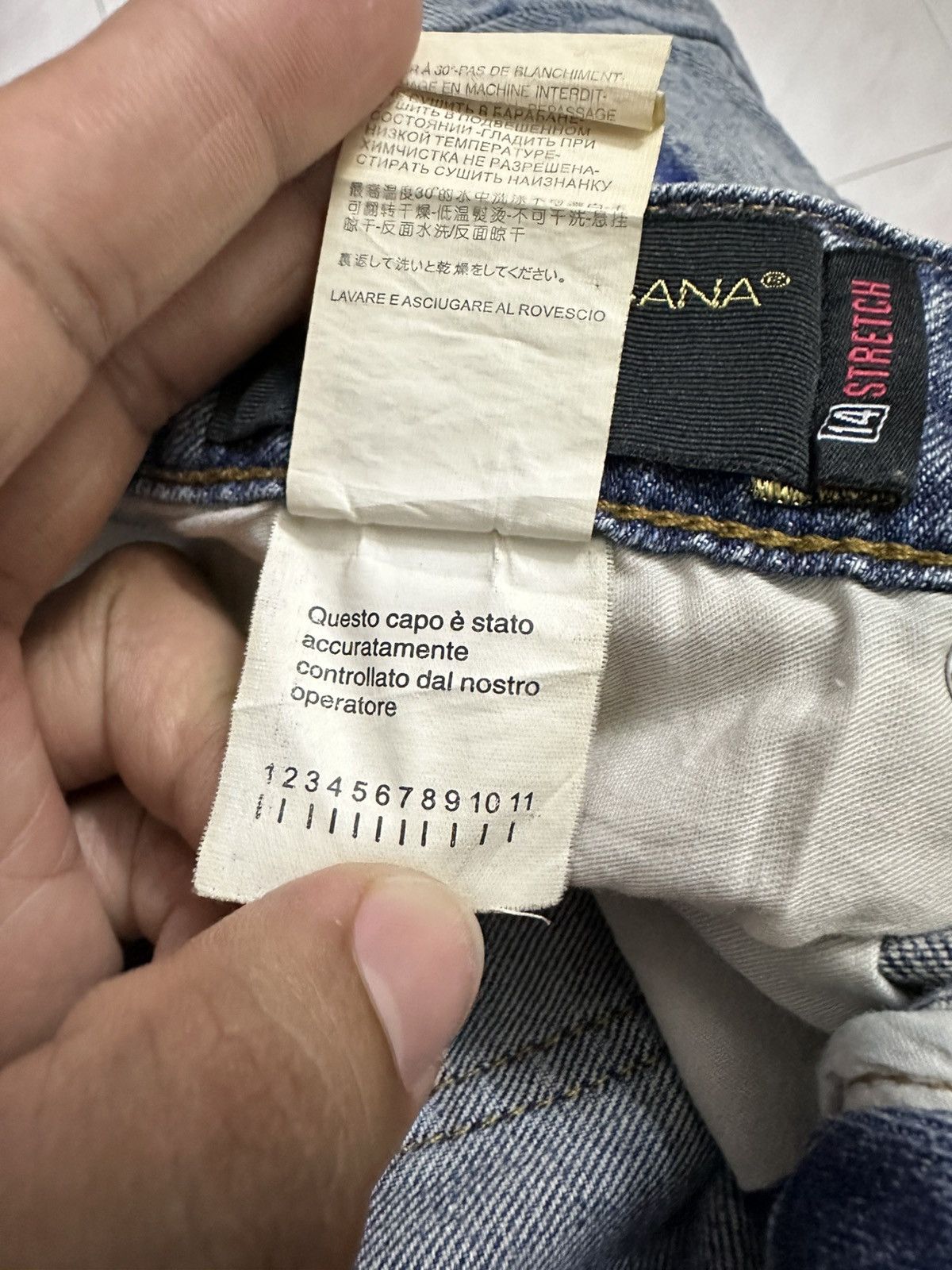 GOA 2000s Distressed Dolce & Gabbana Patchwork Jeans Y2K Goa Lgb Size US 31 - 13 Thumbnail