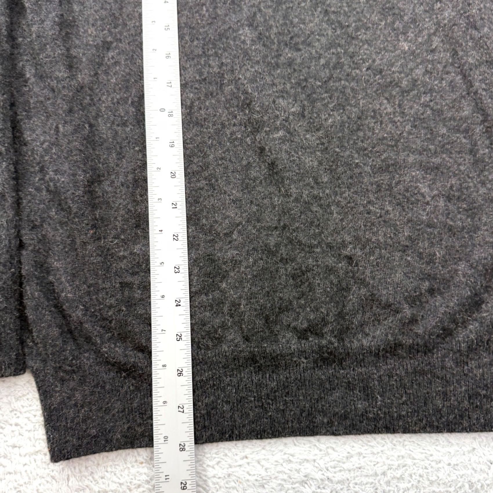 Vintage Mantovani Studio Sweater Charcoal XL Mock Neck Quarter Zip 100% Italian Cashmere Men Knit Pullover Size US XL / EU 56 / 4 - 4 Thumbnail