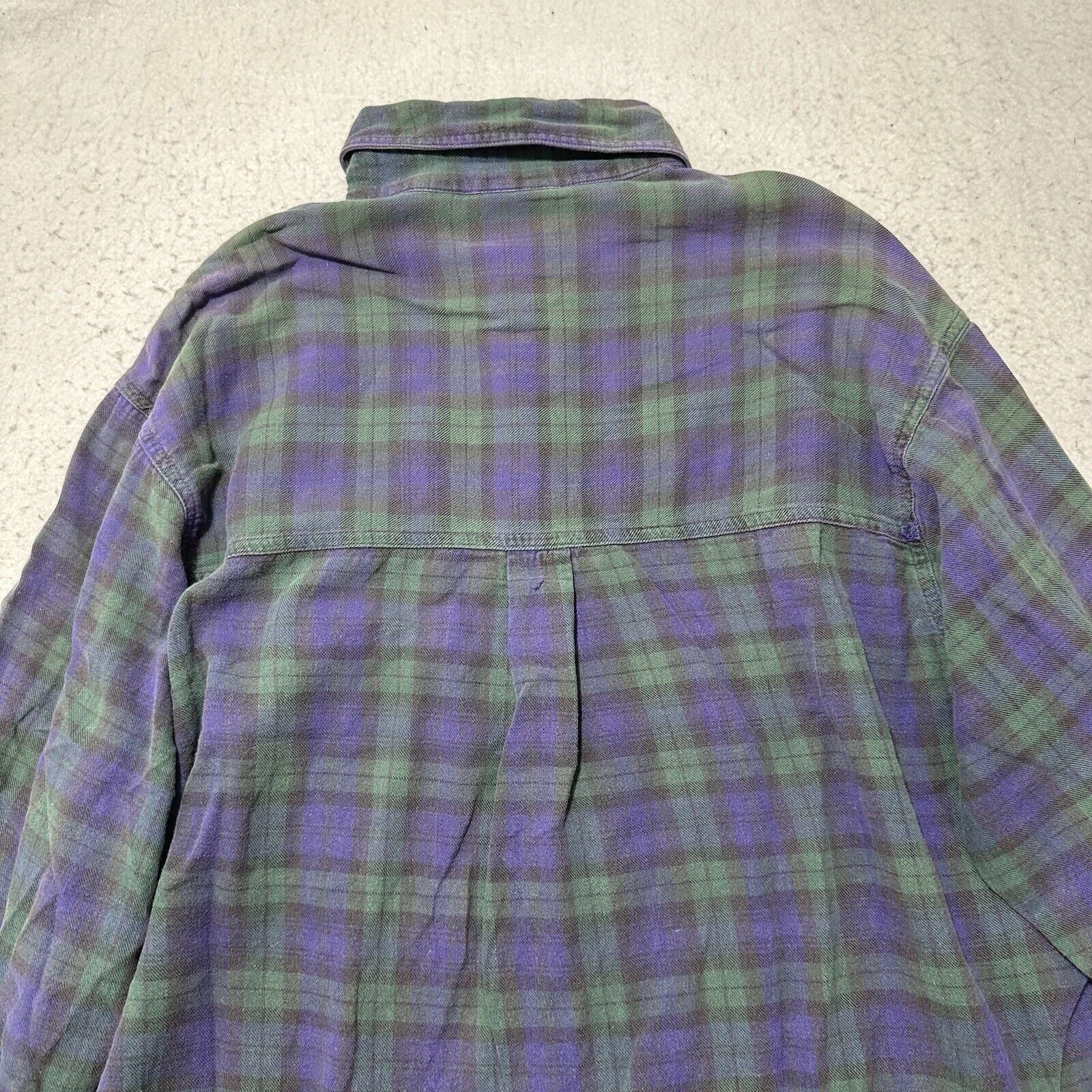 Chicos Chico's Design Large Button Up Shirt Blue Green Plaid Stripe Size L / US 10 / IT 46 - 10 Thumbnail