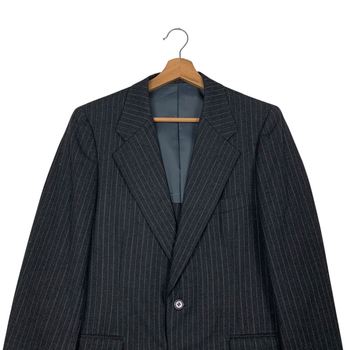 Burberry Vintage 90’s BURBERRYS Wool Striped Suit Jacket #2536-C114 Size 40R - 2 Thumbnail