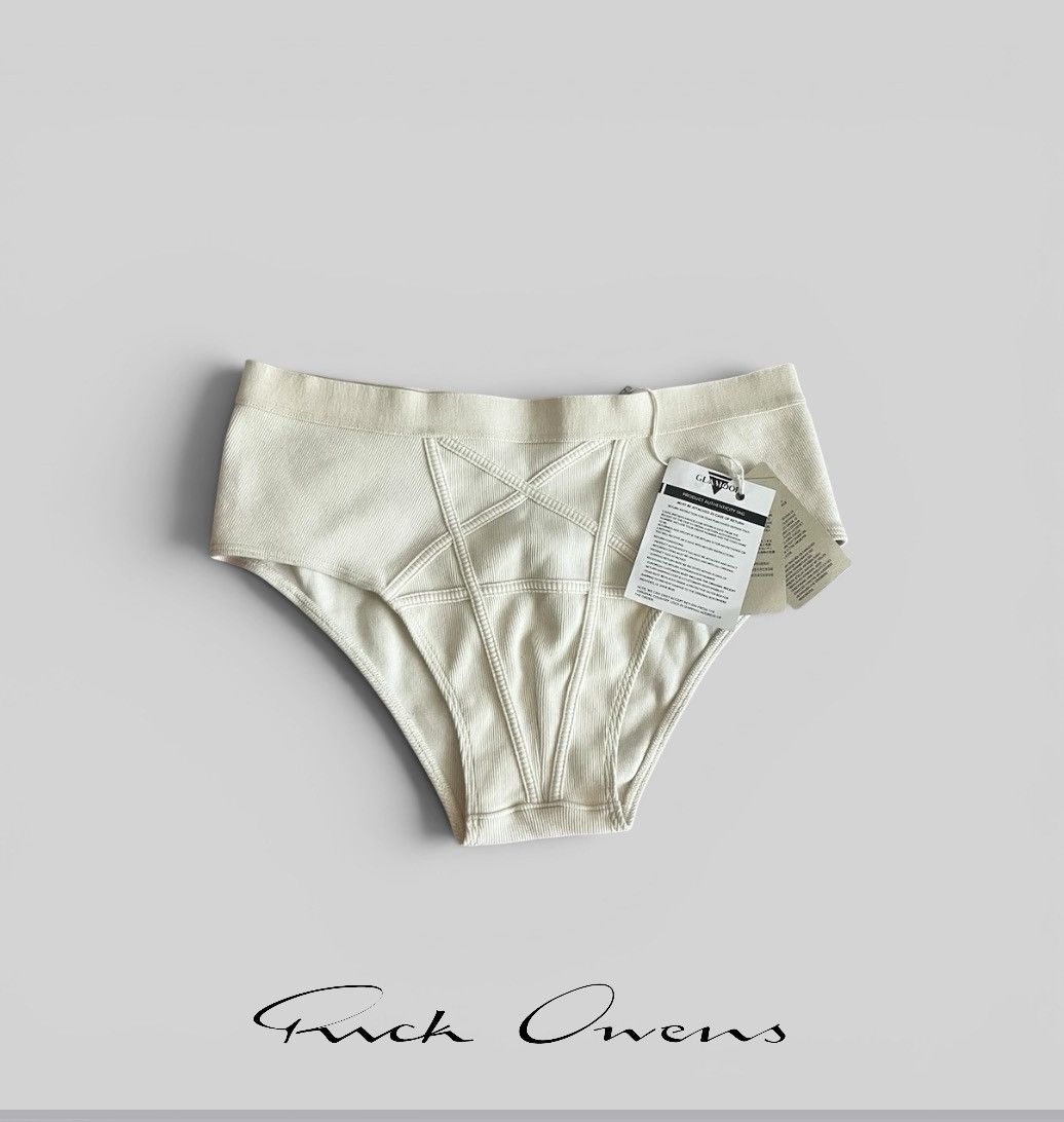 Rick Owens Rick Owens Rib Briefs Natural Made in Italy Underwear RO Size US 32 / EU 48 - 1 Thumbnail
