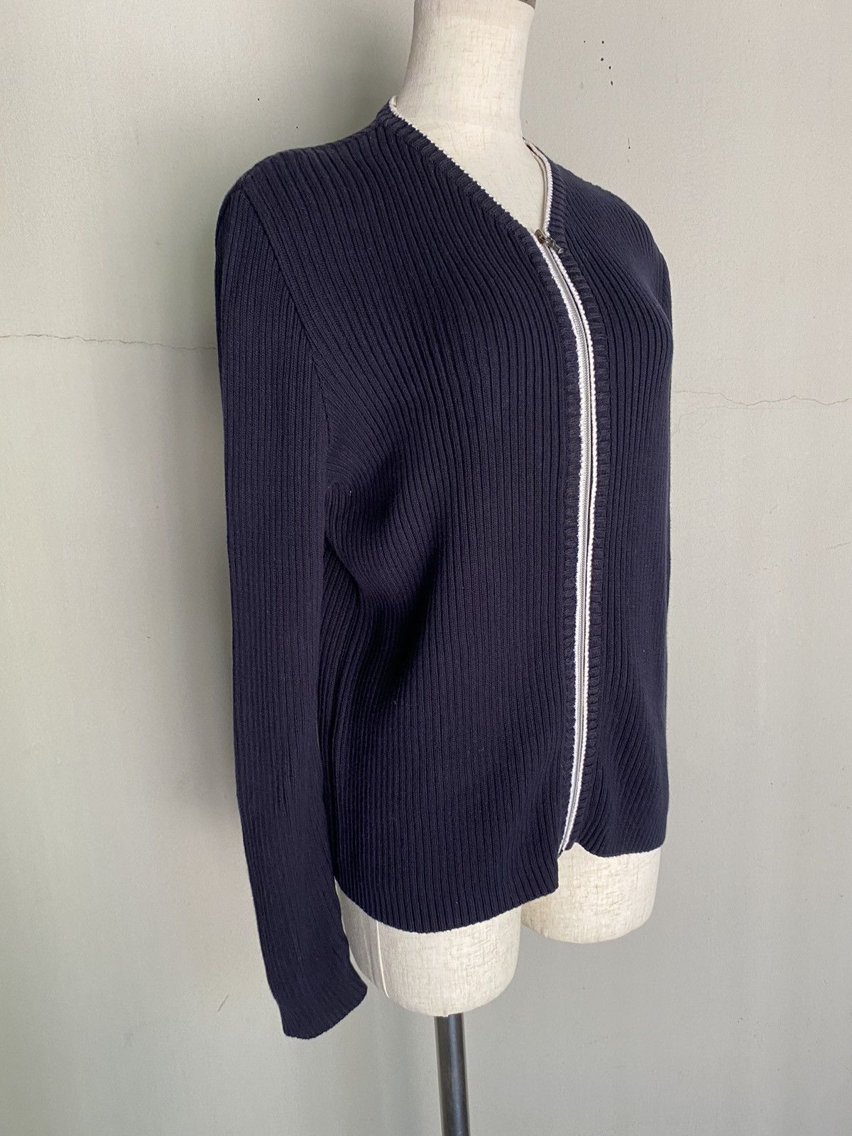 Versace GIANNI VERSACE Black Zip-Up Knit Cardigan Size M / US 6-8 / IT 42-44 - 12 Thumbnail