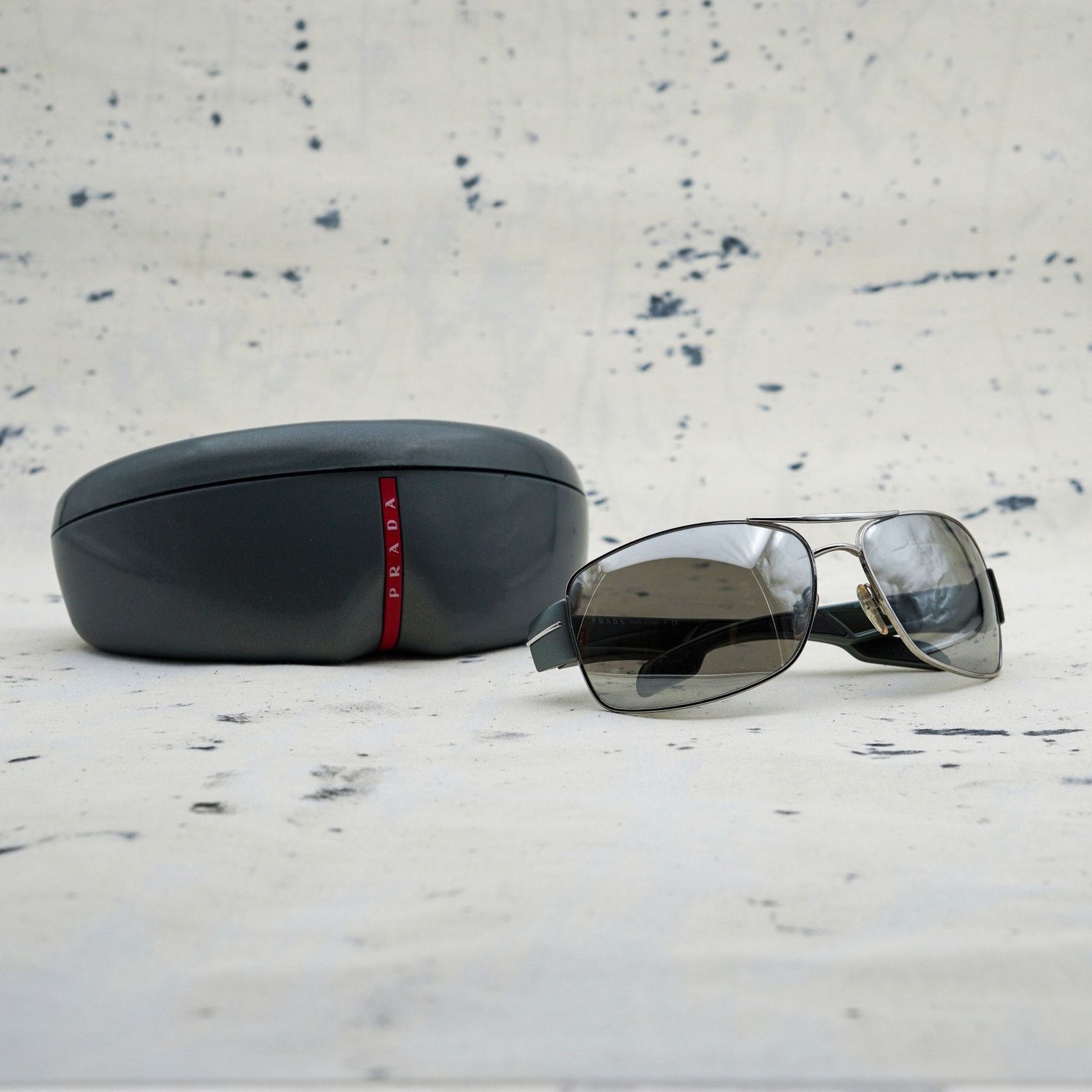 Prada Prada linea rossa sps 53n silver aviator sport sunglasses Size ONE SIZE - 10 Thumbnail