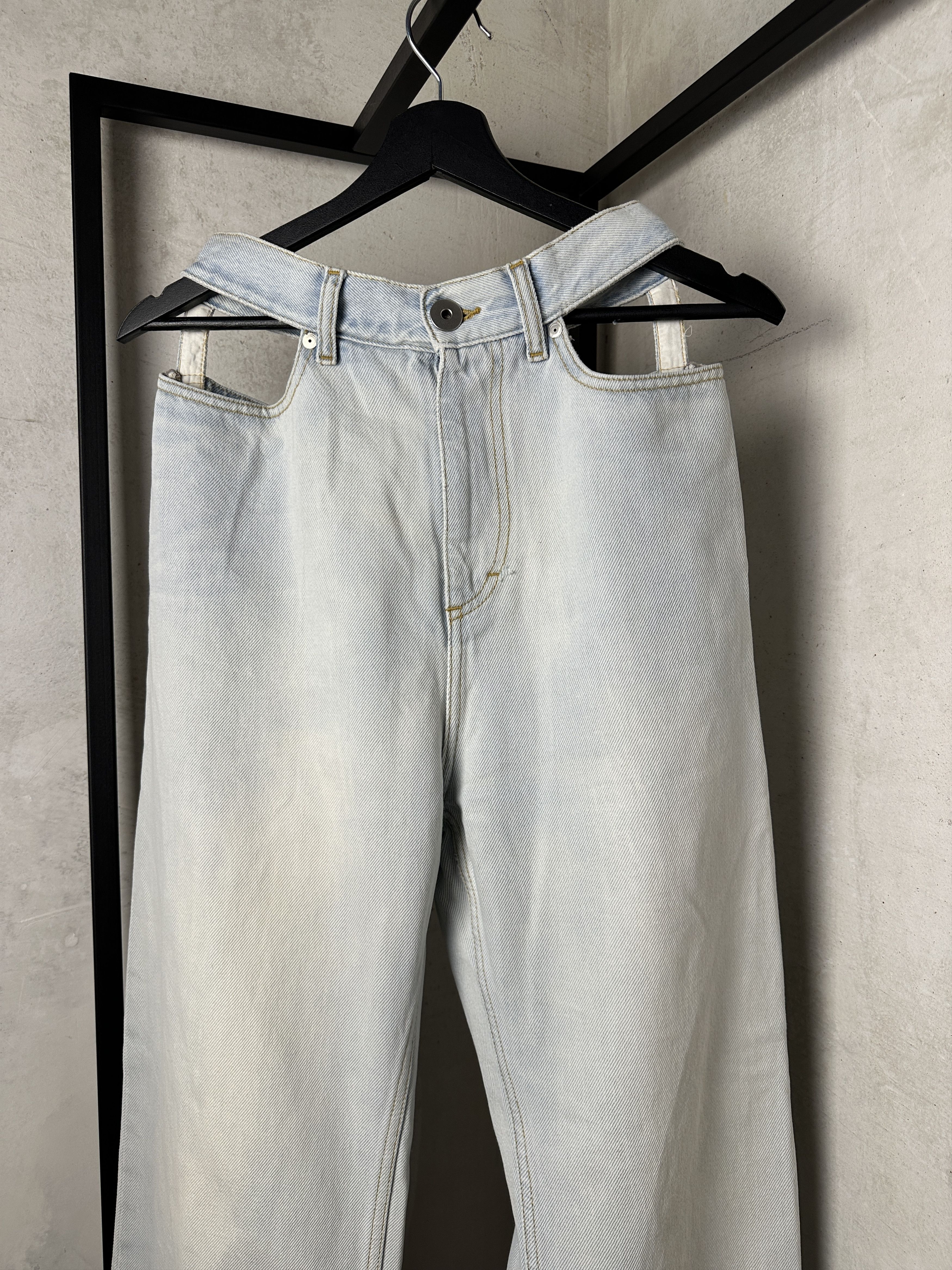 Maison Margiela Maison Margiela Cut Out Wide Leg Jeans Size 26" / US 2 / IT 38 - 4 Thumbnail