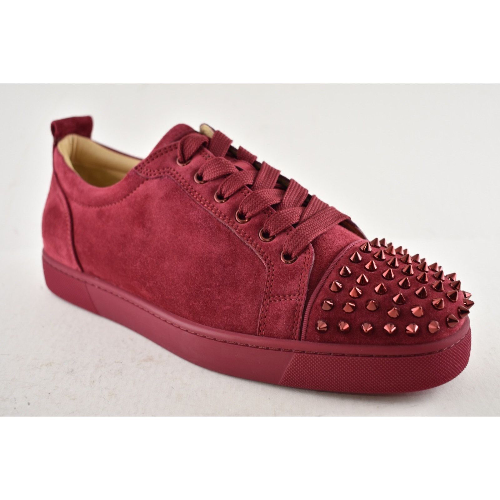 Christian Louboutin Christian Louboutin Louis Junior Spikes Flat Sanguine Red Size US 11 / EU 44 - 3 Thumbnail