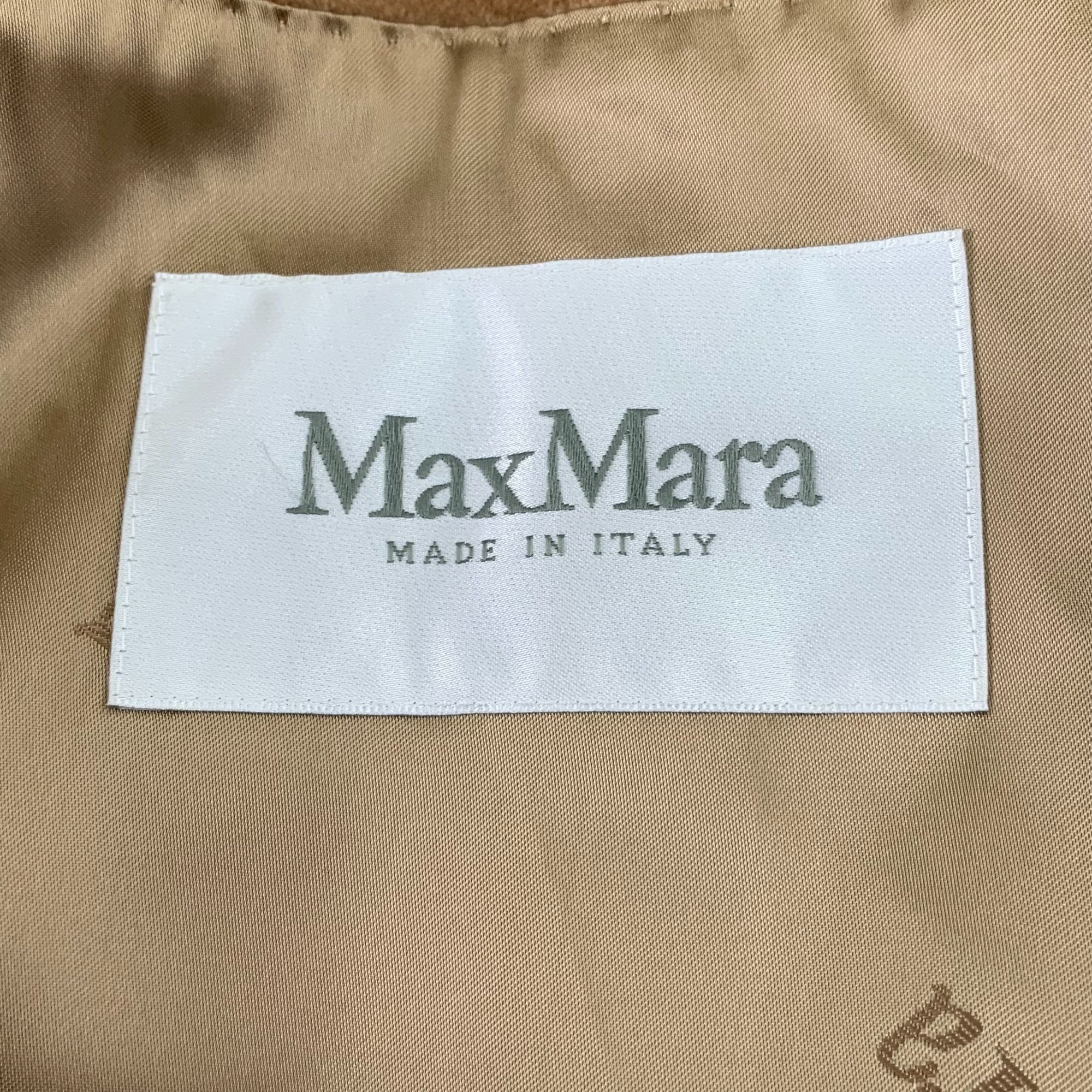 Max Mara Maxmara Brown Camel Wool Hooded Belted Overcoat Coat XXS/34 Size XXS / US 00 / IT 34 - 2 Thumbnail