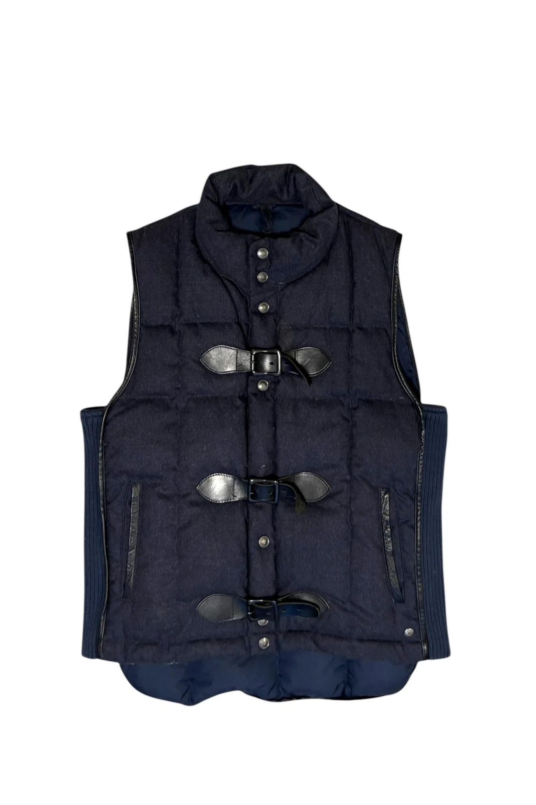 Maison MIHARA YASUHIRO Mihara Yasuhiro navy wool gilet duffle latch jacket Size US M / EU 48-50 / 2 - 1 Thumbnail