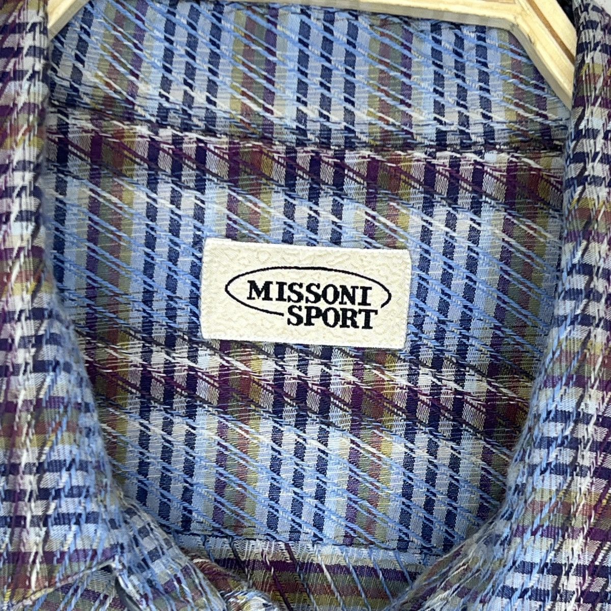 Missoni Vintage Missoni Sport Geometric Striped Button-Up Shirt Size US L / EU 52-54 / 3 - 5 Thumbnail