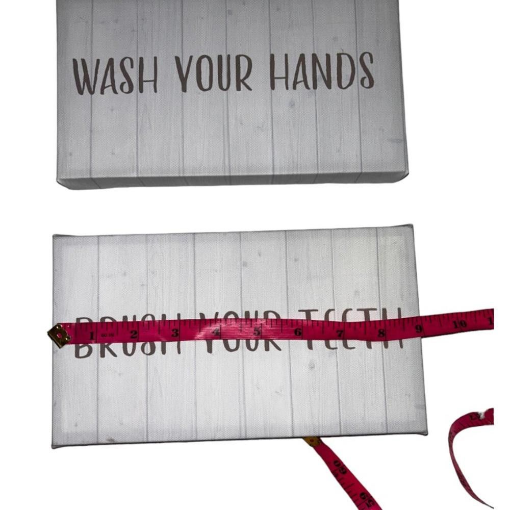 Designer Wash Your Hands Brush Your Teeth Bathroom Wall Art Size ONE SIZE - 2 Thumbnail