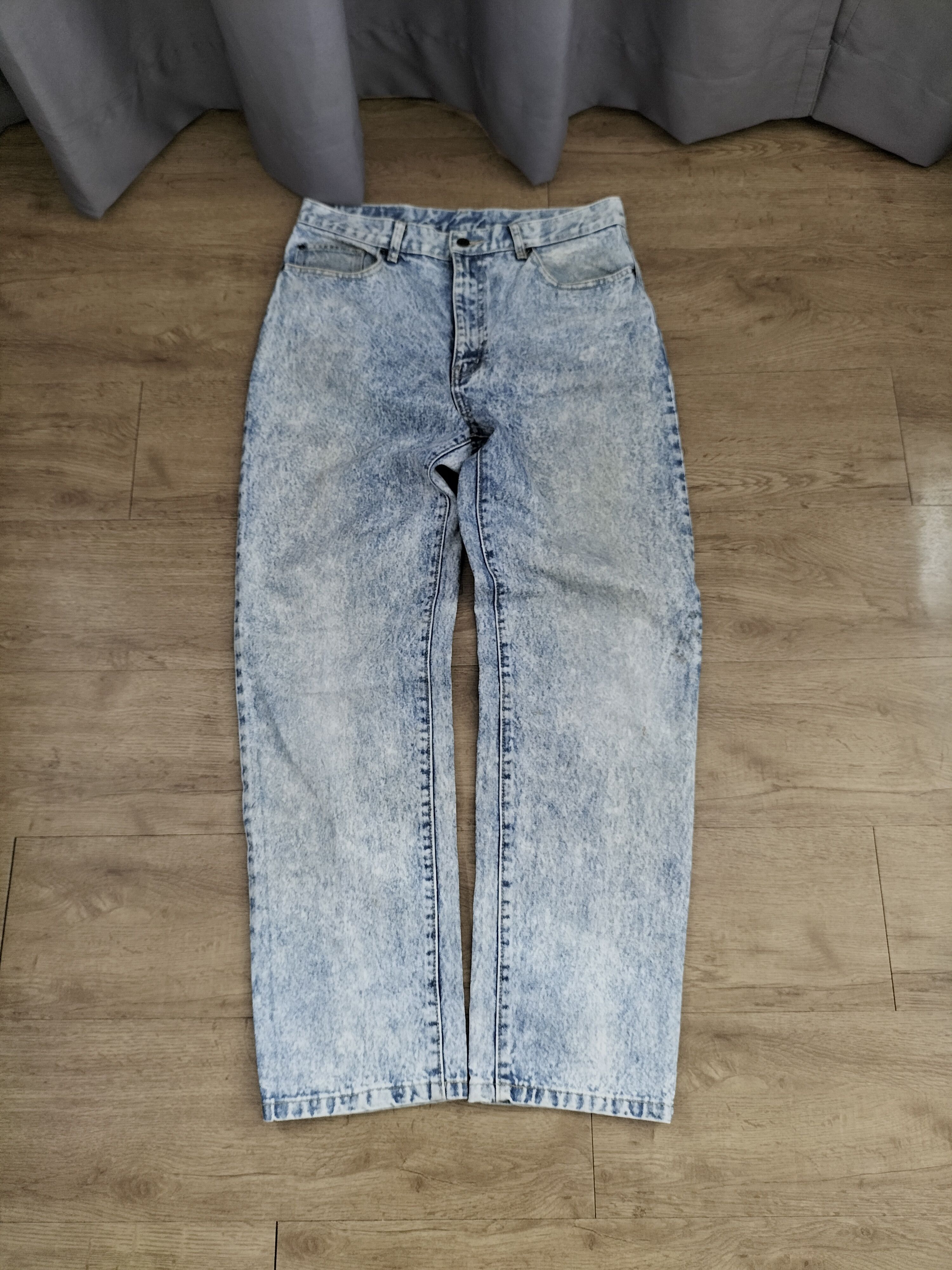 image of Vintage Style Acid Wash Denim in Blue Wash, Men's (Size 34)