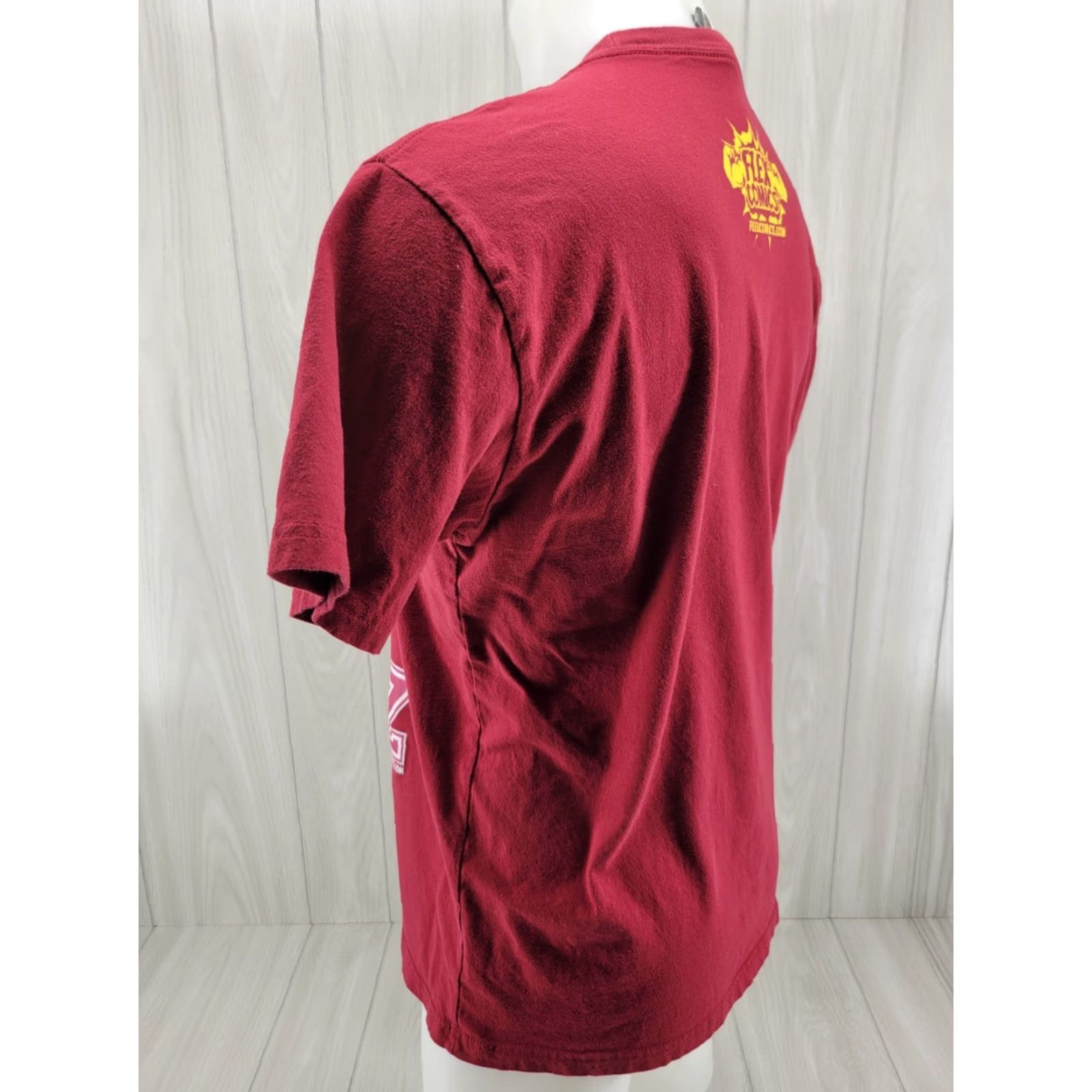 Next Level Flex Comics Inferno Games T-shirt Red Size Large Men's T-Shirt Short Sleeve Crew Neck Graphic Print Personalized Tee Preshrunk Heavy Cotton Size US L / EU 52-54 / 3 - 7 Thumbnail