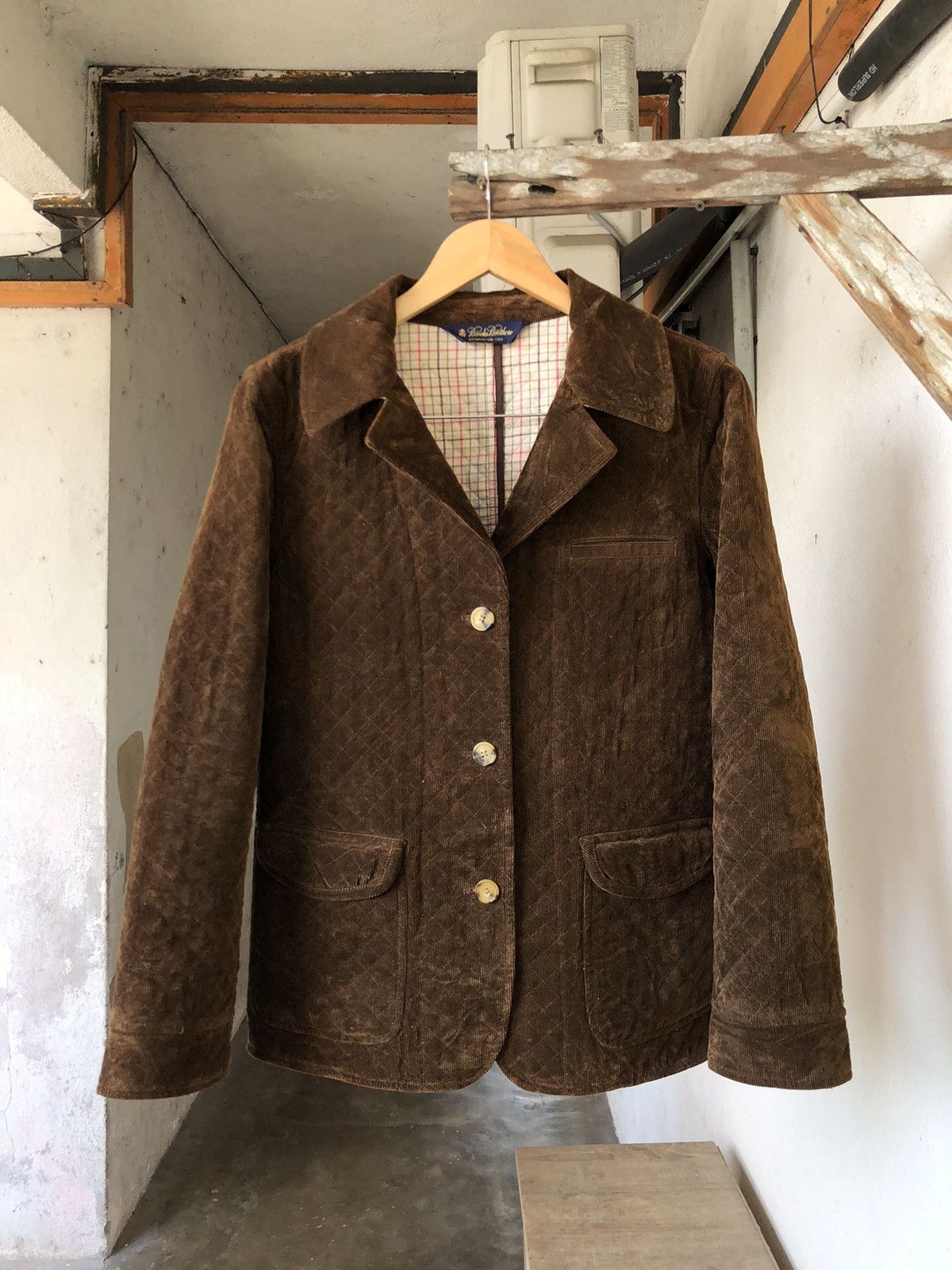 Brooks Brothers Vintage Brooks Brothers Quilt Paded Jacket Brown Size S / US 4 / IT 40 - 1 Thumbnail