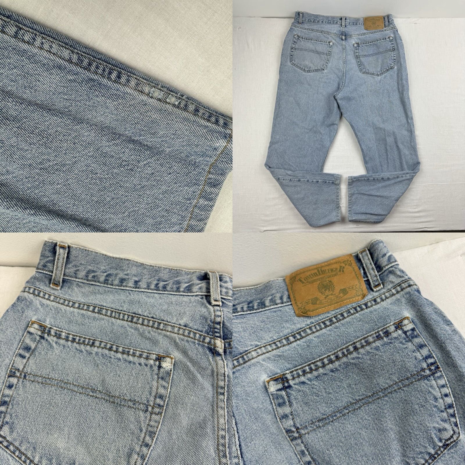 Tommy Hilfiger VINTAGE Tommy Hilfiger Jeans Adult 38x30 Blue Grunge Y2K 90s Hipster Punk Pants Regular Mens Jeans 90s Style Straight Size US 38 / EU 54 - 10 Thumbnail