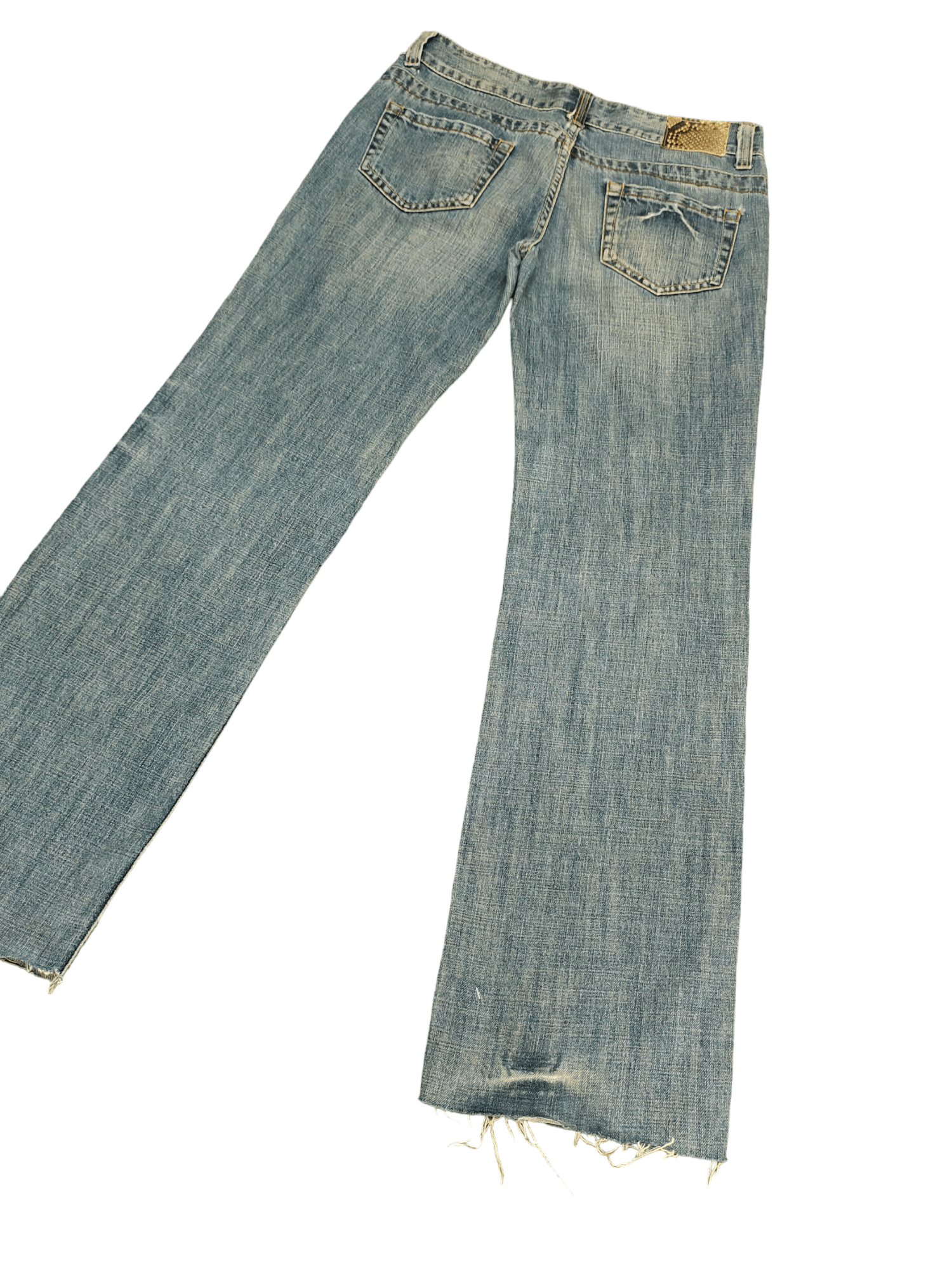 If Six Was Nine Flare Jeans Clichy Release Hem Faded Low Rise Boot Cut Size US 31 - 12 Thumbnail