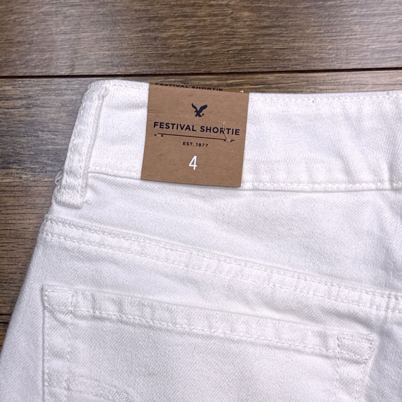 American Eagle Outfitters American Eagle Outfitters Cut Off Shorts Womens 4 White Stretch Low Rise Sequin New Size 27" / US 4 / IT 40 - 6 Thumbnail
